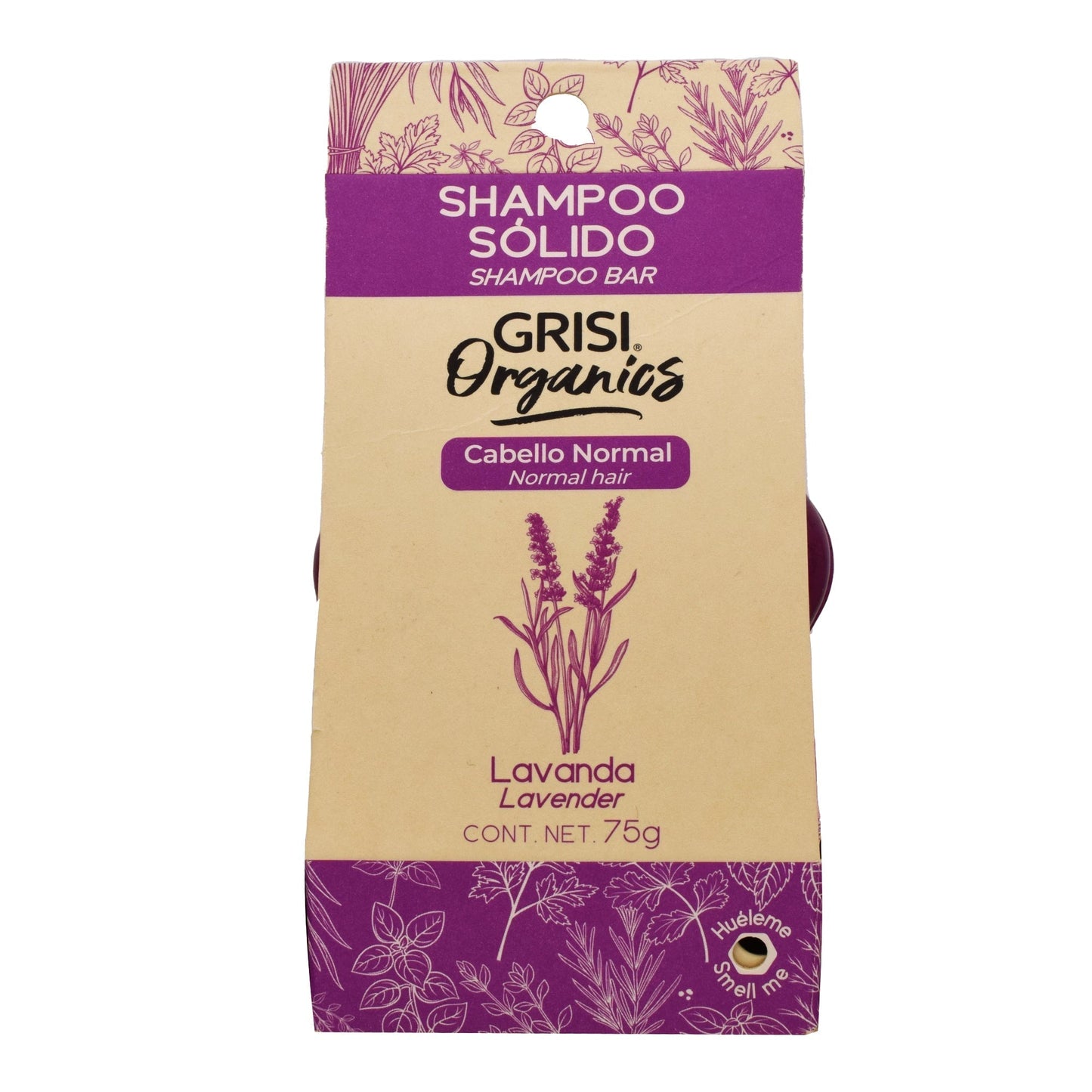Shampoo Solido Lavanda 75 G (GRISI ORGANICS LAVAN)