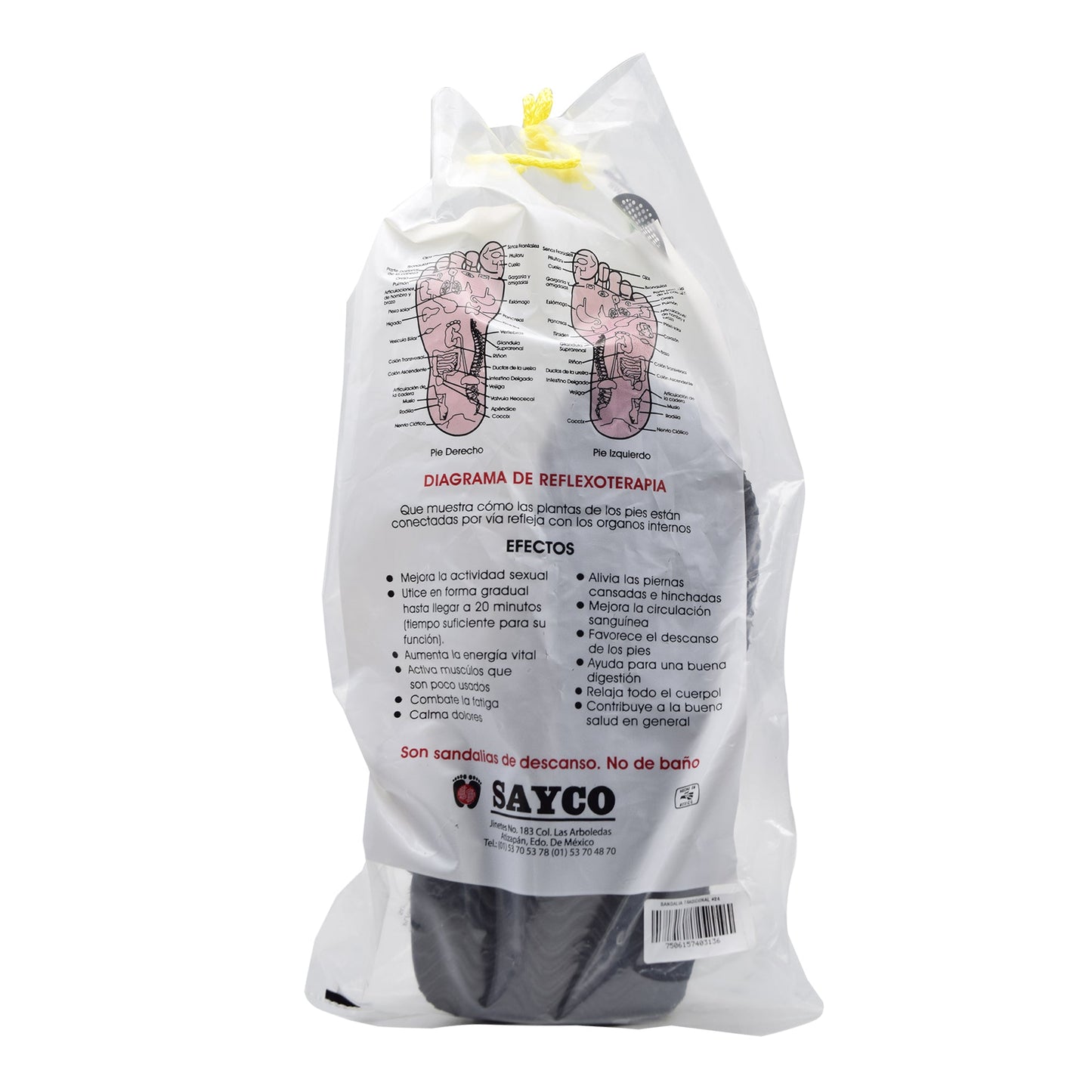 Sandalia Automasaje Tradicional Negra N 24 (SAYCO)