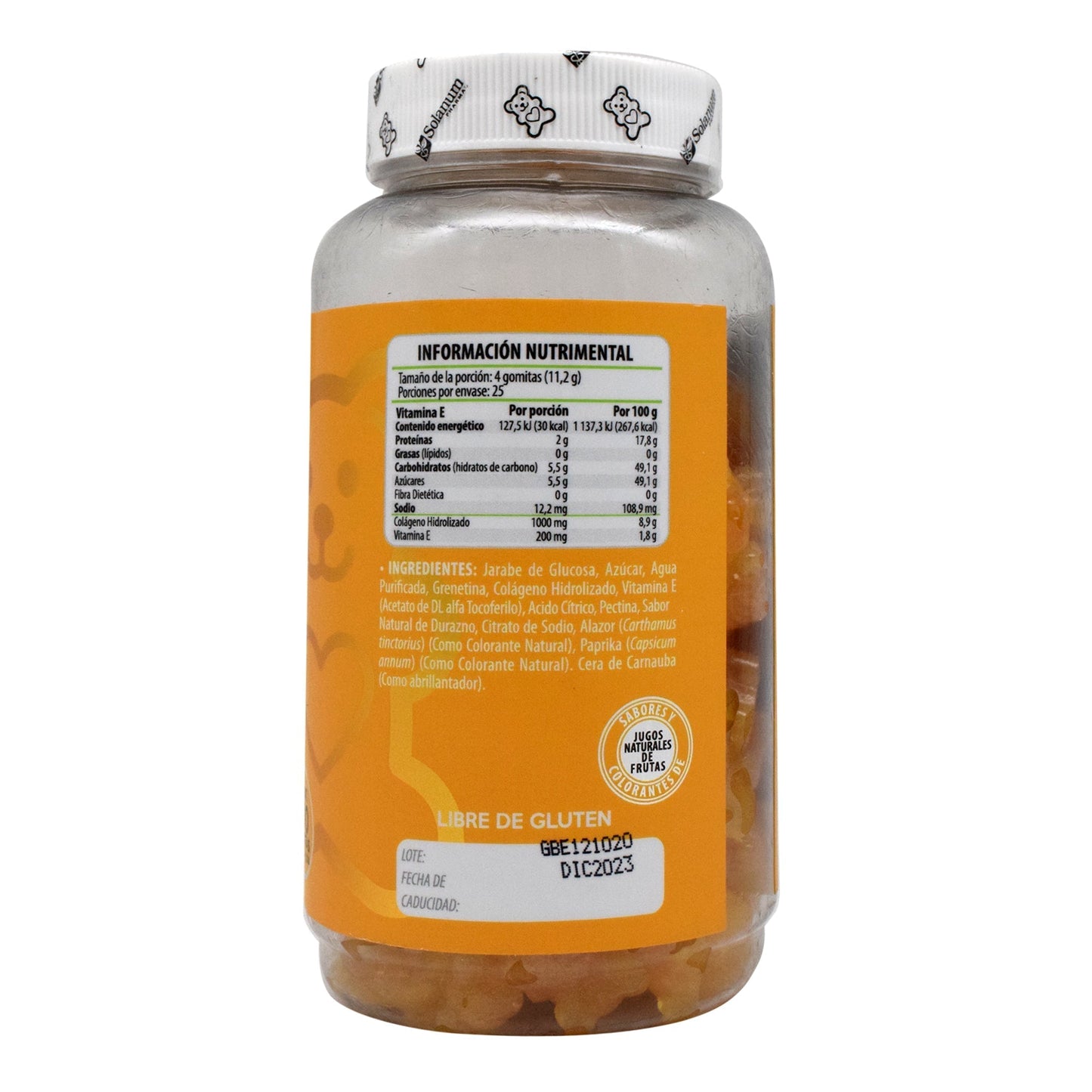 Gomitas De Vitamina E Durazno 280 G (BELABEAR)