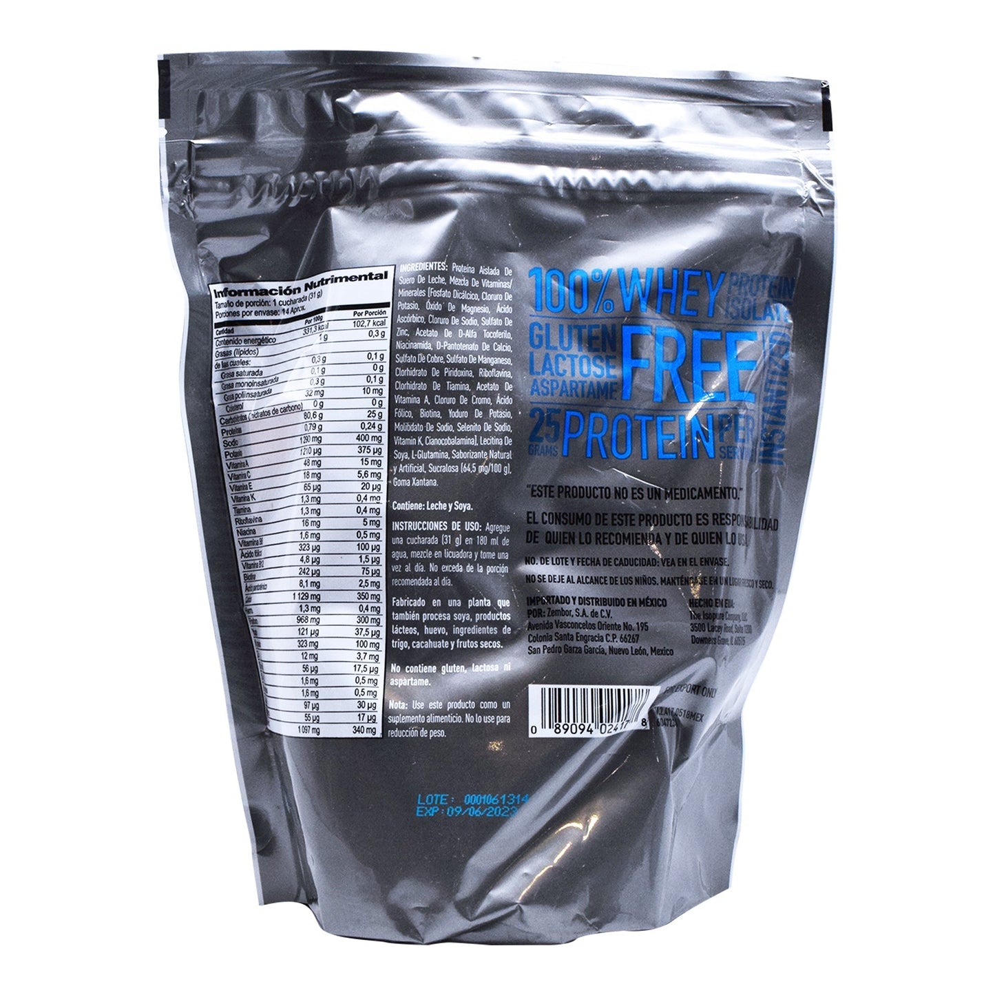 Isopure Zero Carb Vainilla 454 Gr (GLANBIA)