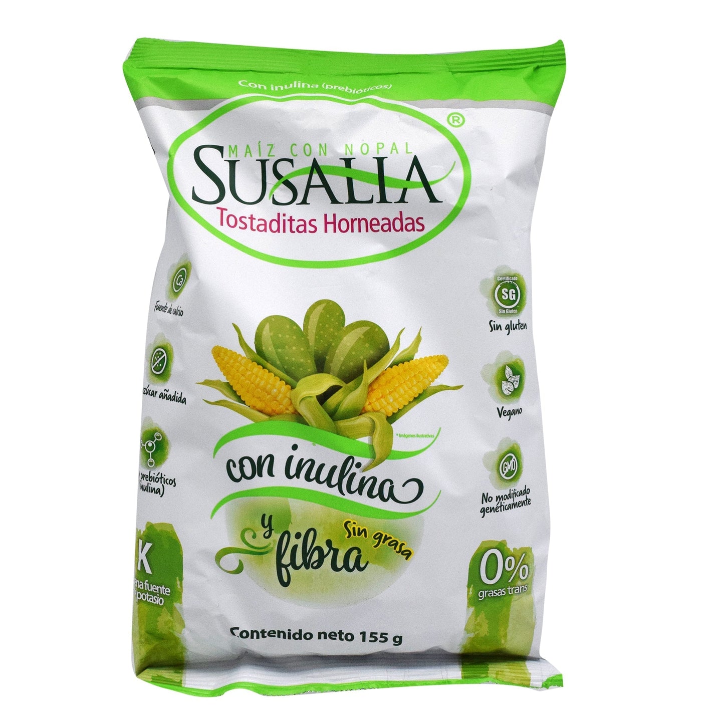 Tostadas Horneadas De Maiz Y Nopal 155 G (SUSALIA)