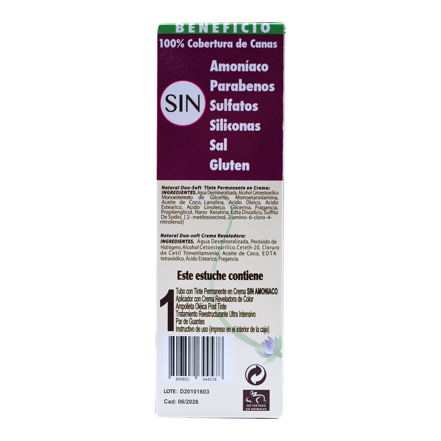 Tinte Negro Natural 60 G (NATURAL DUO-SOFT)