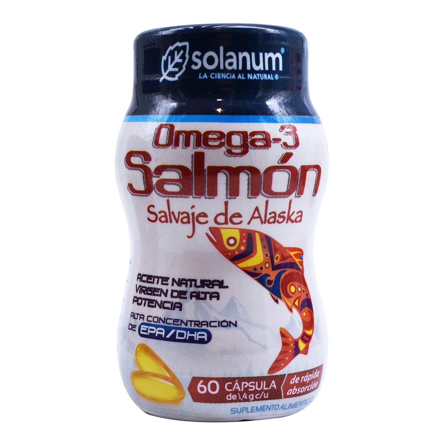 Omega 3 Salmon Salvaje De Alaska 60 Cápsulas (SOLANUM)