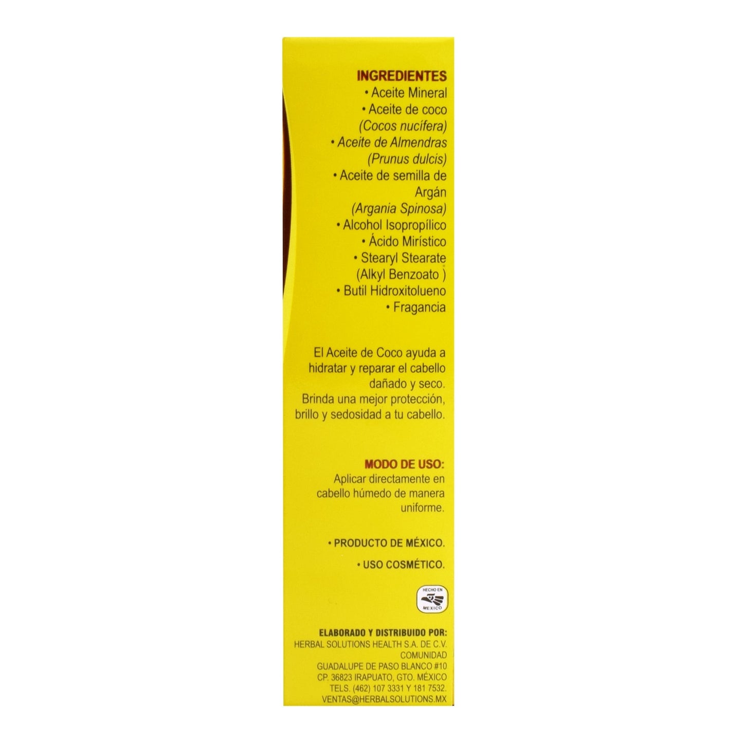 Aceite Capilar Coco 130 Mililitros (VITALAEL)