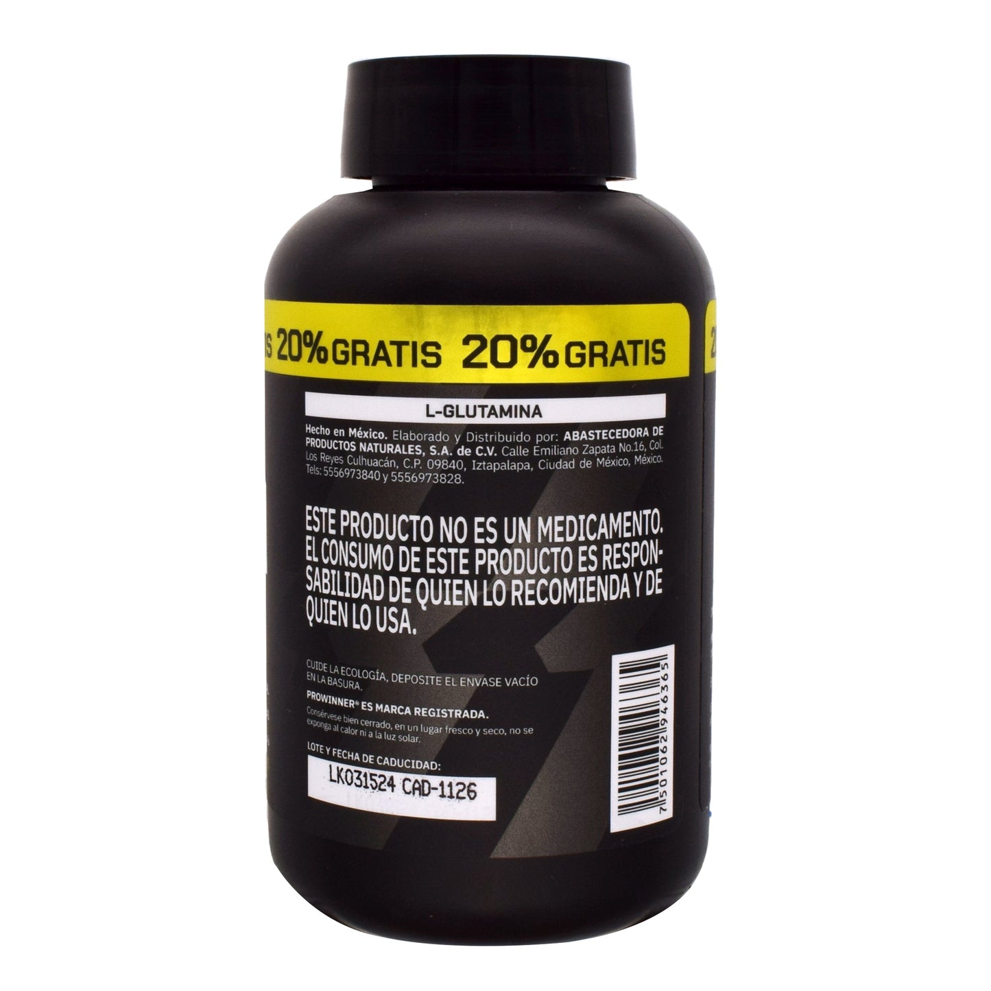 L Glutamina 100 Cap Y 20 Cap Gratis (PROWINNER)