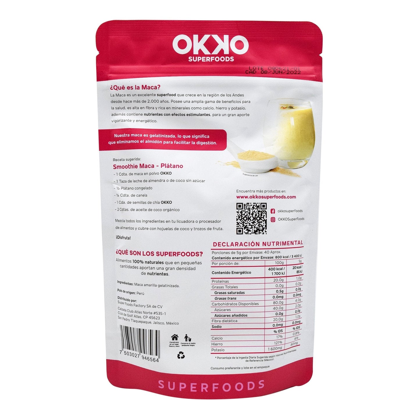 Maca 200 G (OKKO)