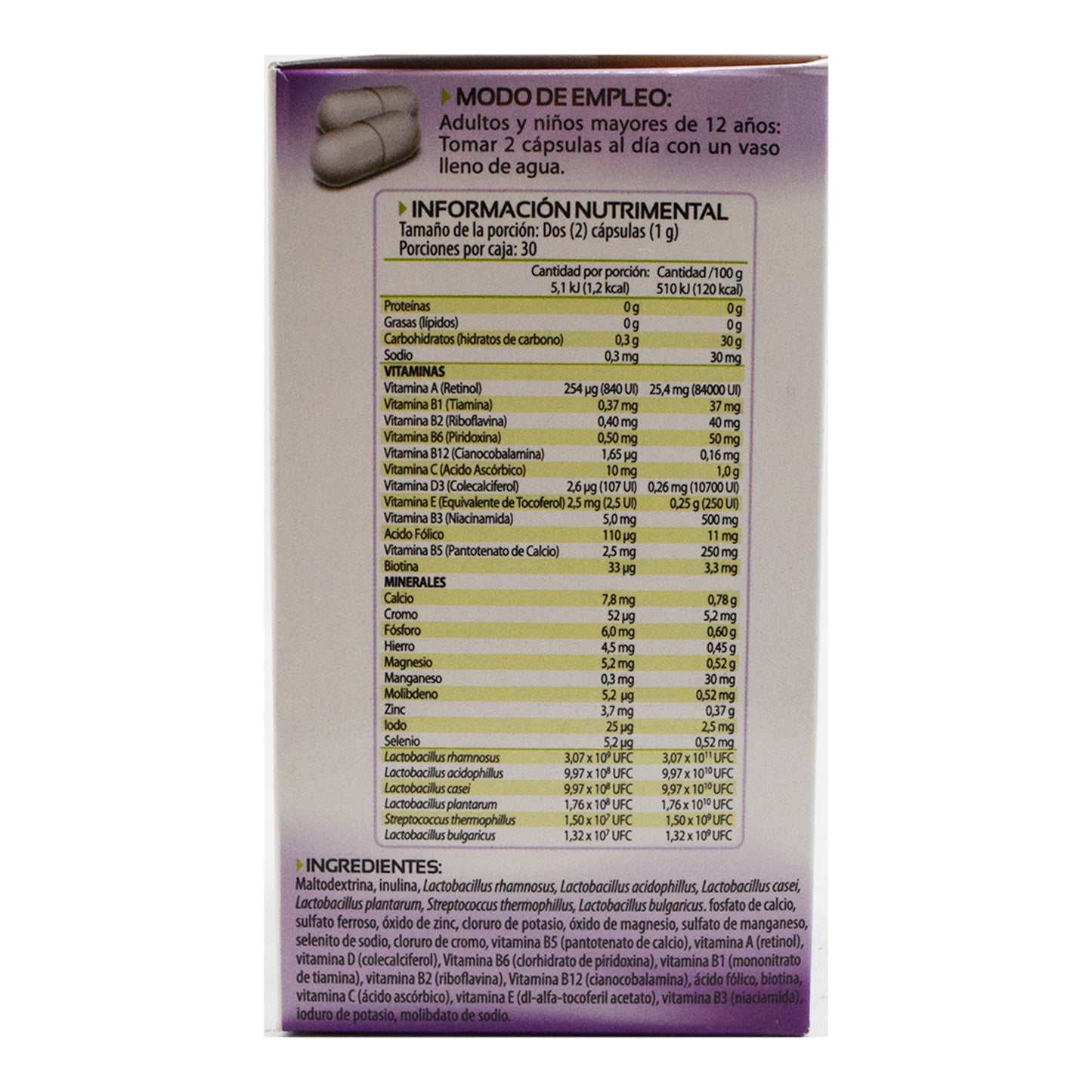 Pro Biseis Probioticos 60 Cápsulas (SOLANUM)