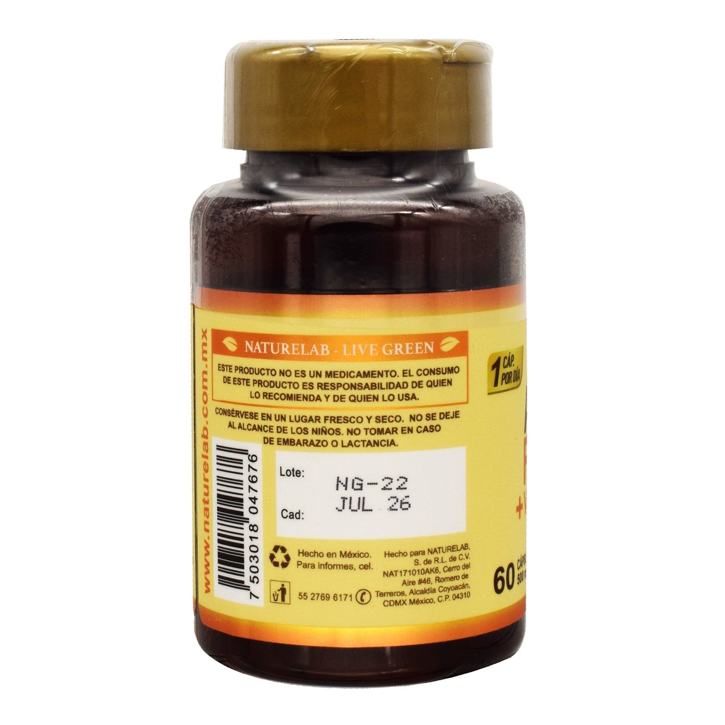 Acido Folico Con Vit E 60 Cápsulas (NATURELAB)