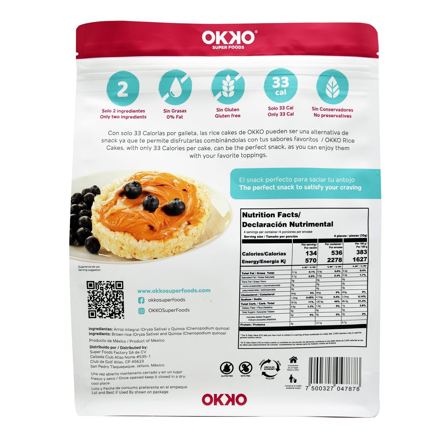 Galleta De Arroz Con Quinoa 140 G (OKKO)