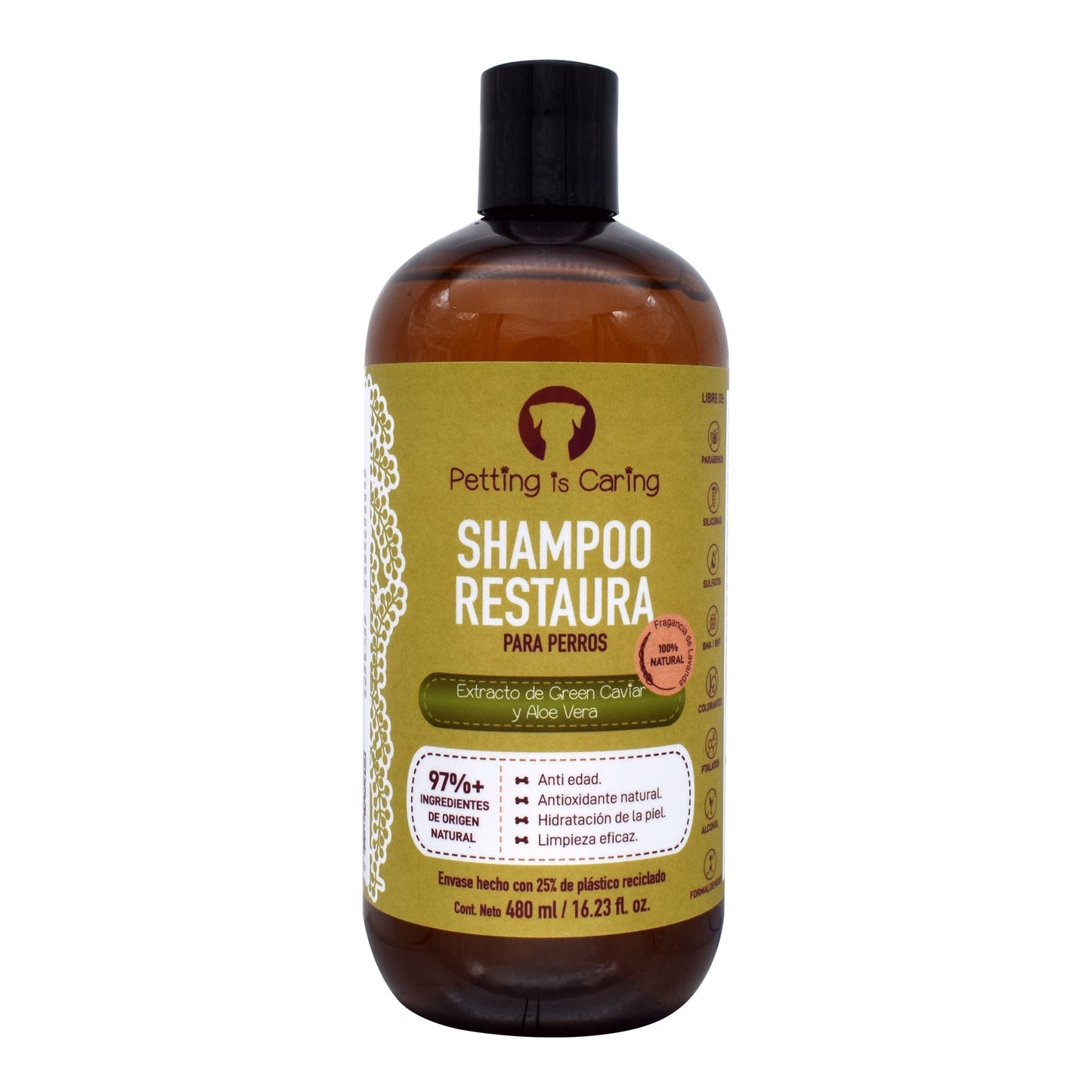 Shampoo Green Caviar Para Perros 480 Mililitros (PETTING IS CARING)