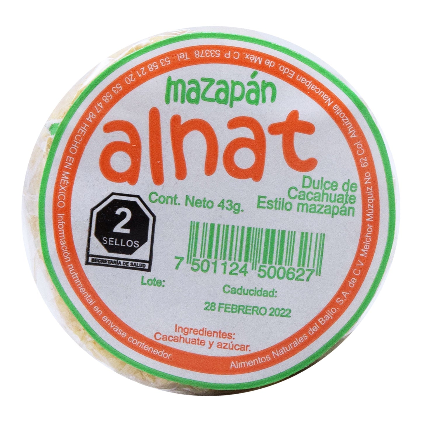 Mazapan 43 G (Paquete 25) (MAZAPAN ALNAT)