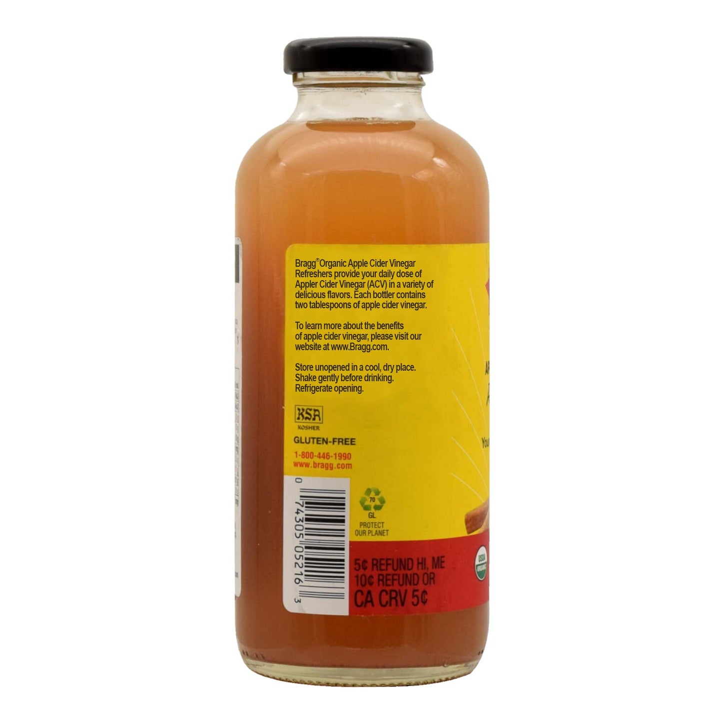 Bebida Vinagre De Manzana Canela 473 Mililitros (BRAGG)