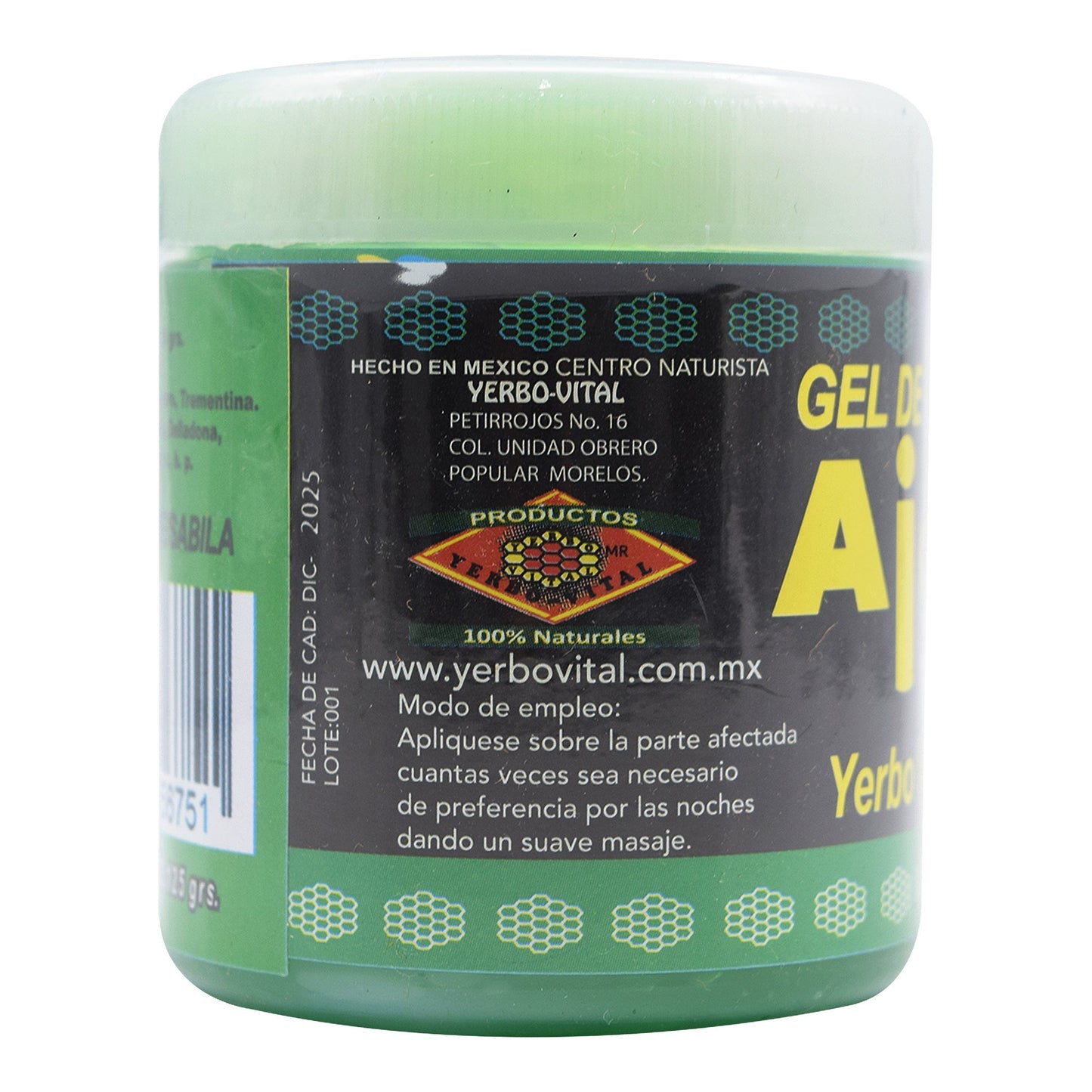 Gel De Ajolote Con Aceite De Sabila 125 G (YERBO VITAL)
