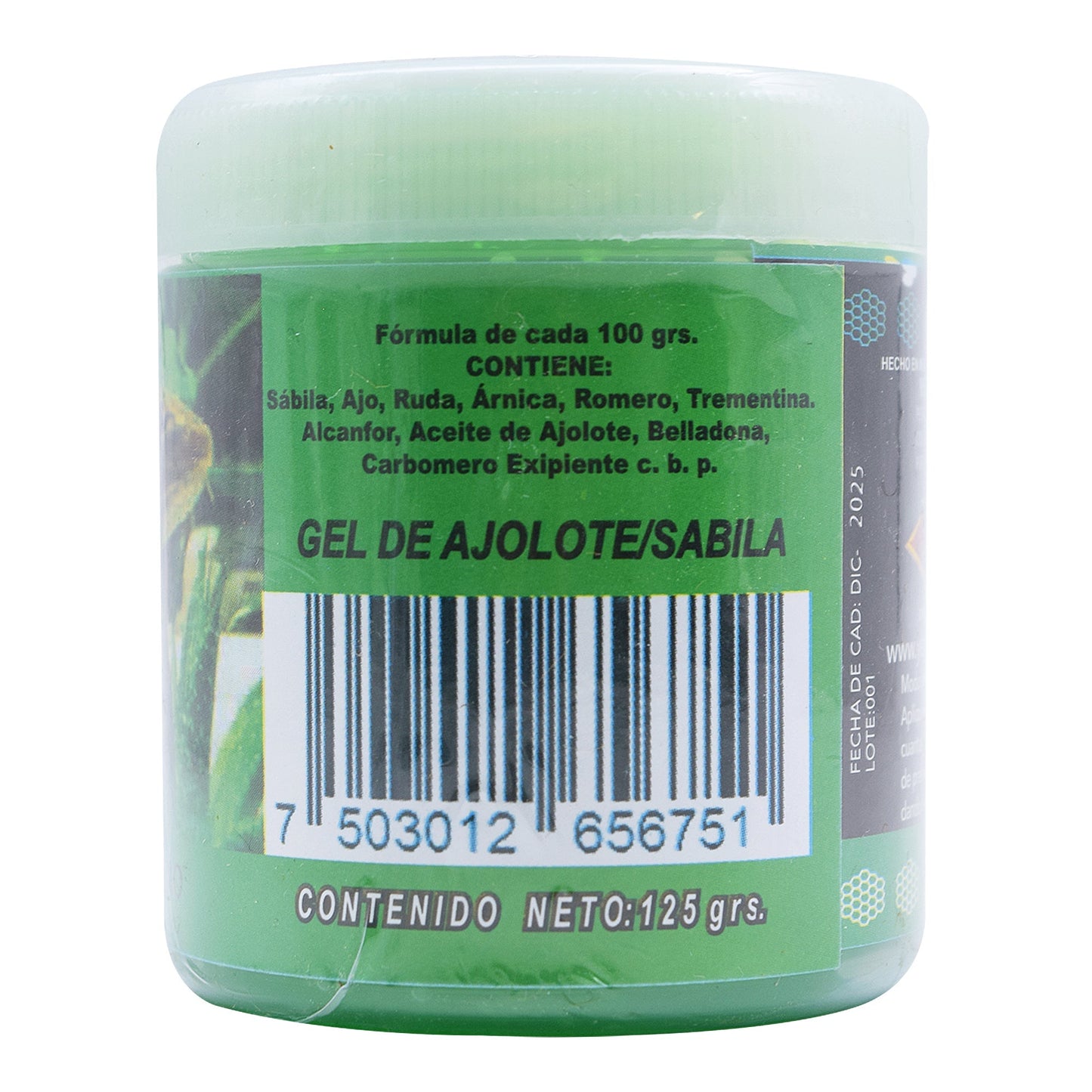 Gel De Ajolote Con Aceite De Sabila 125 G (YERBO VITAL)