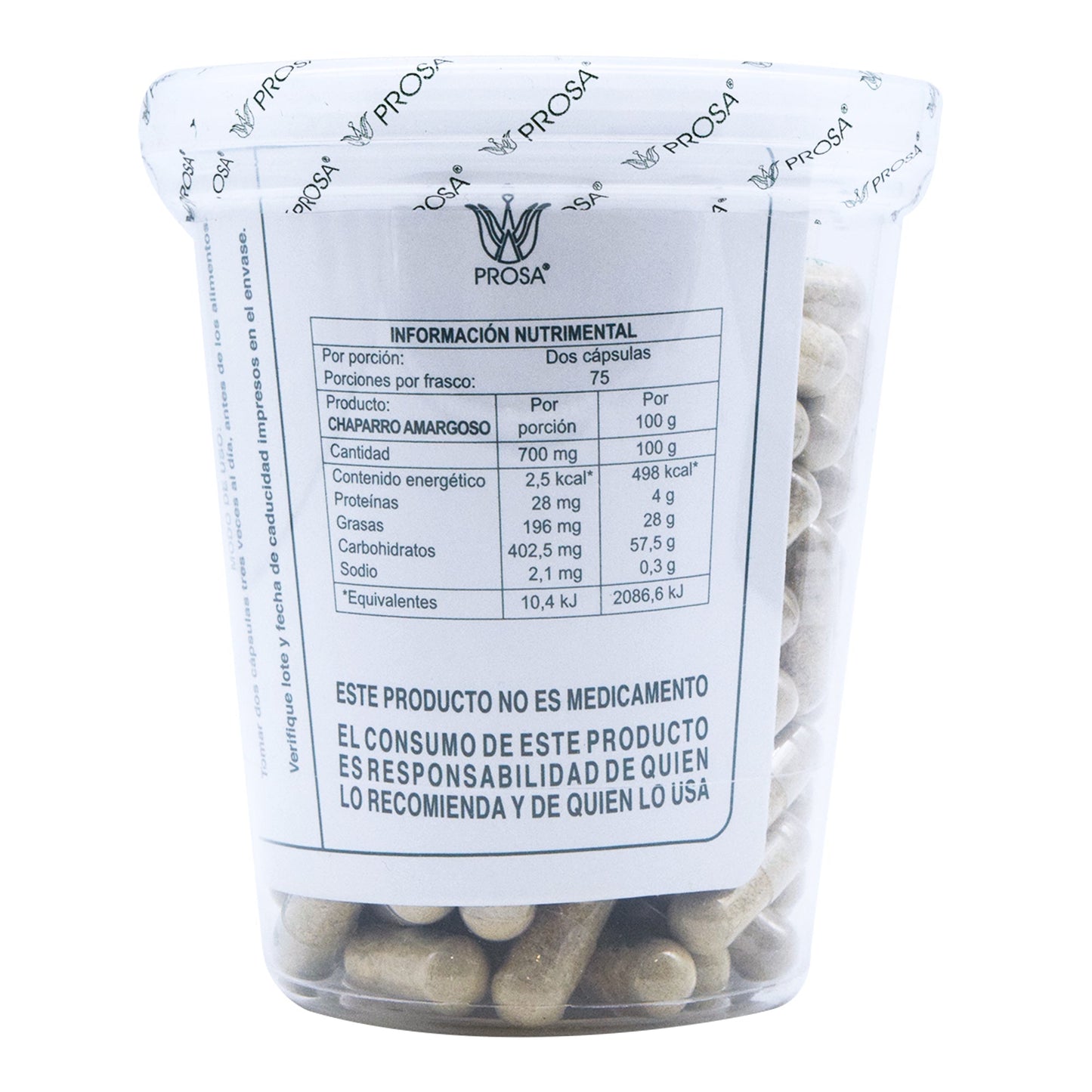 Chaparro Amargoso 150 Cápsulas (PROSA)