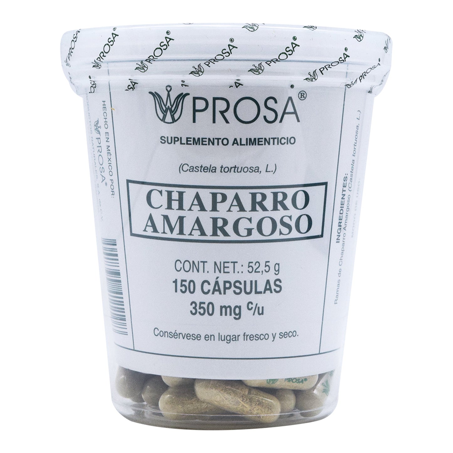 Chaparro Amargoso 150 Cápsulas (PROSA)