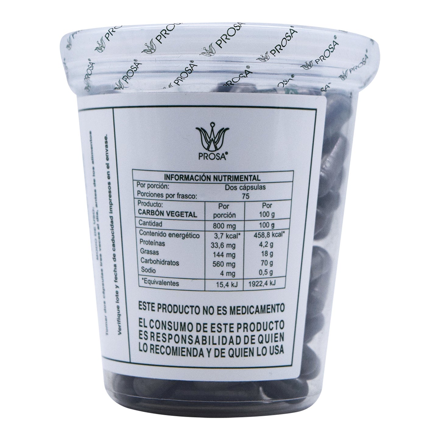 Carbon Vegetal 150 Cápsulas (TECNONATURA)