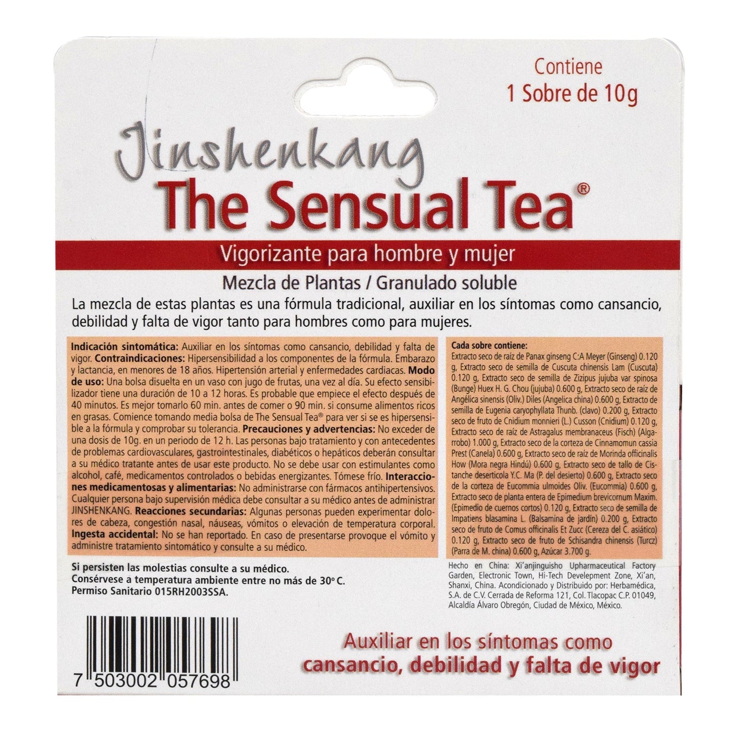 The Sensual Tea 1Sob 10 G (THE SENSUAL TEA)