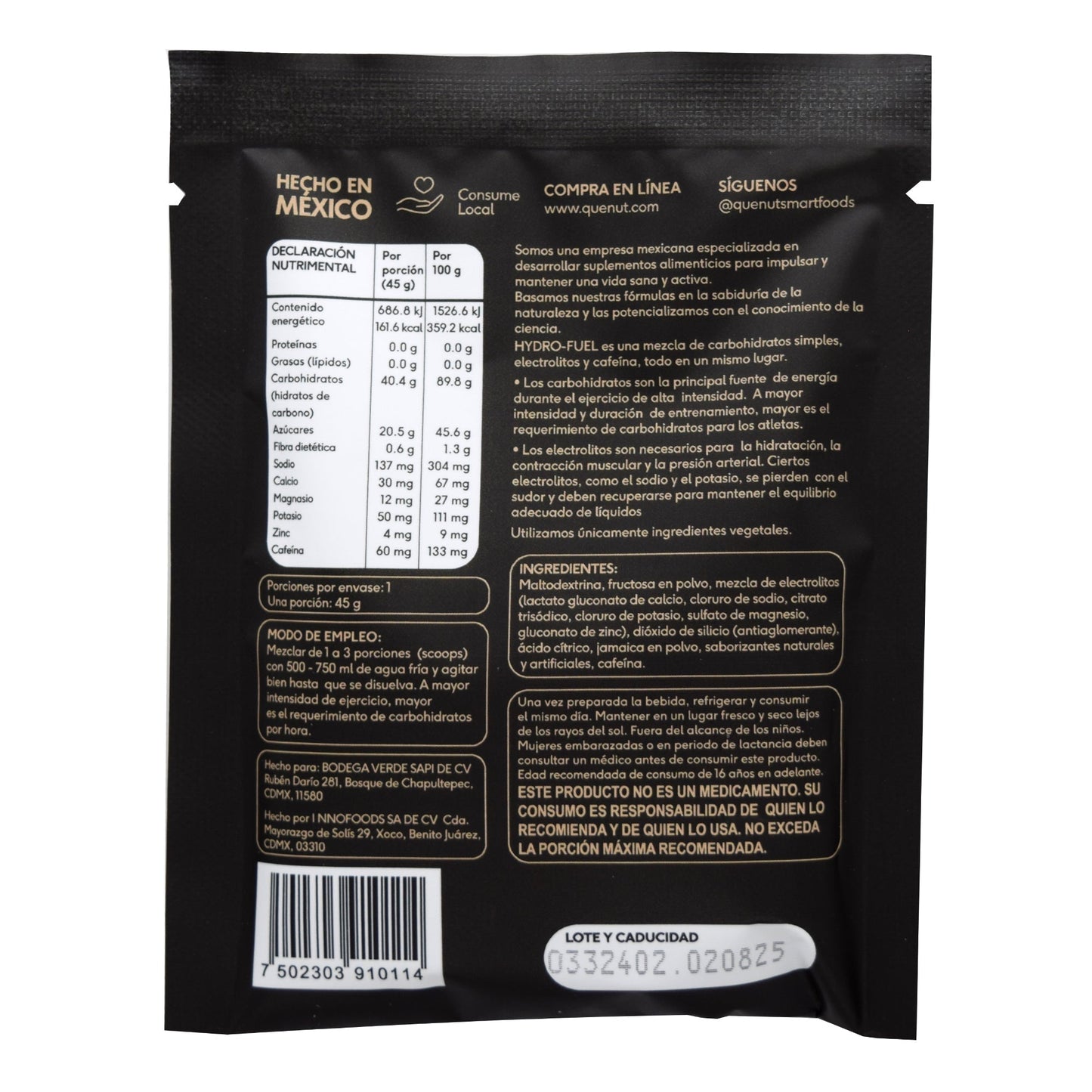 Hydro Fuel Jamaica 45 G (PAQUETE 12) (QUENUT)