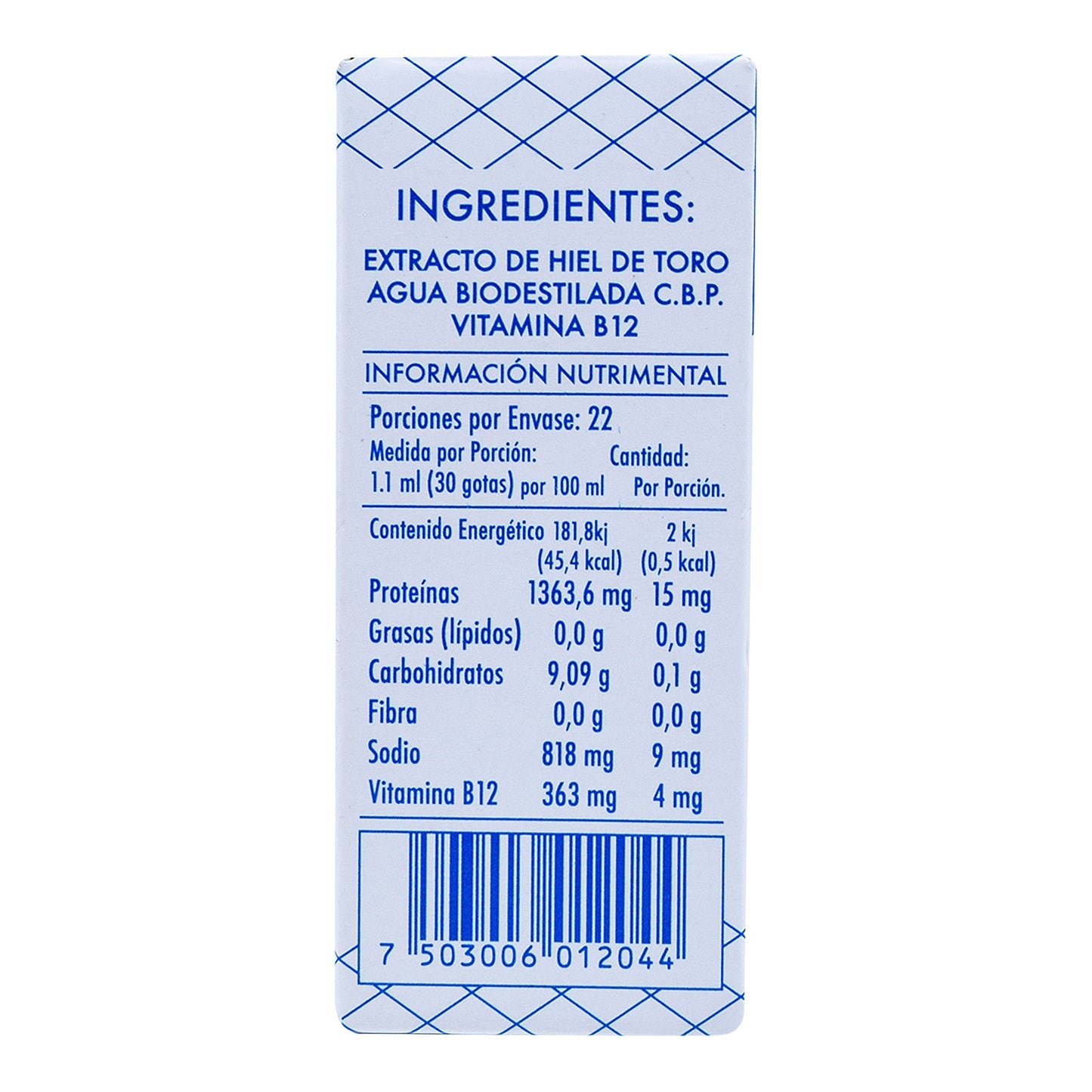 Hiel De Toro Vitaminada Extracto 25 Mililitros (HIEL DE TORO)