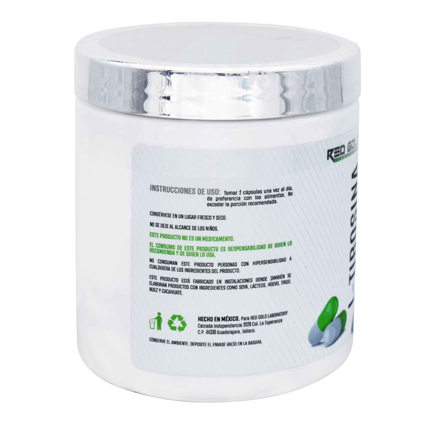 L Tirosina 120 Cápsulas (RED GOLD)