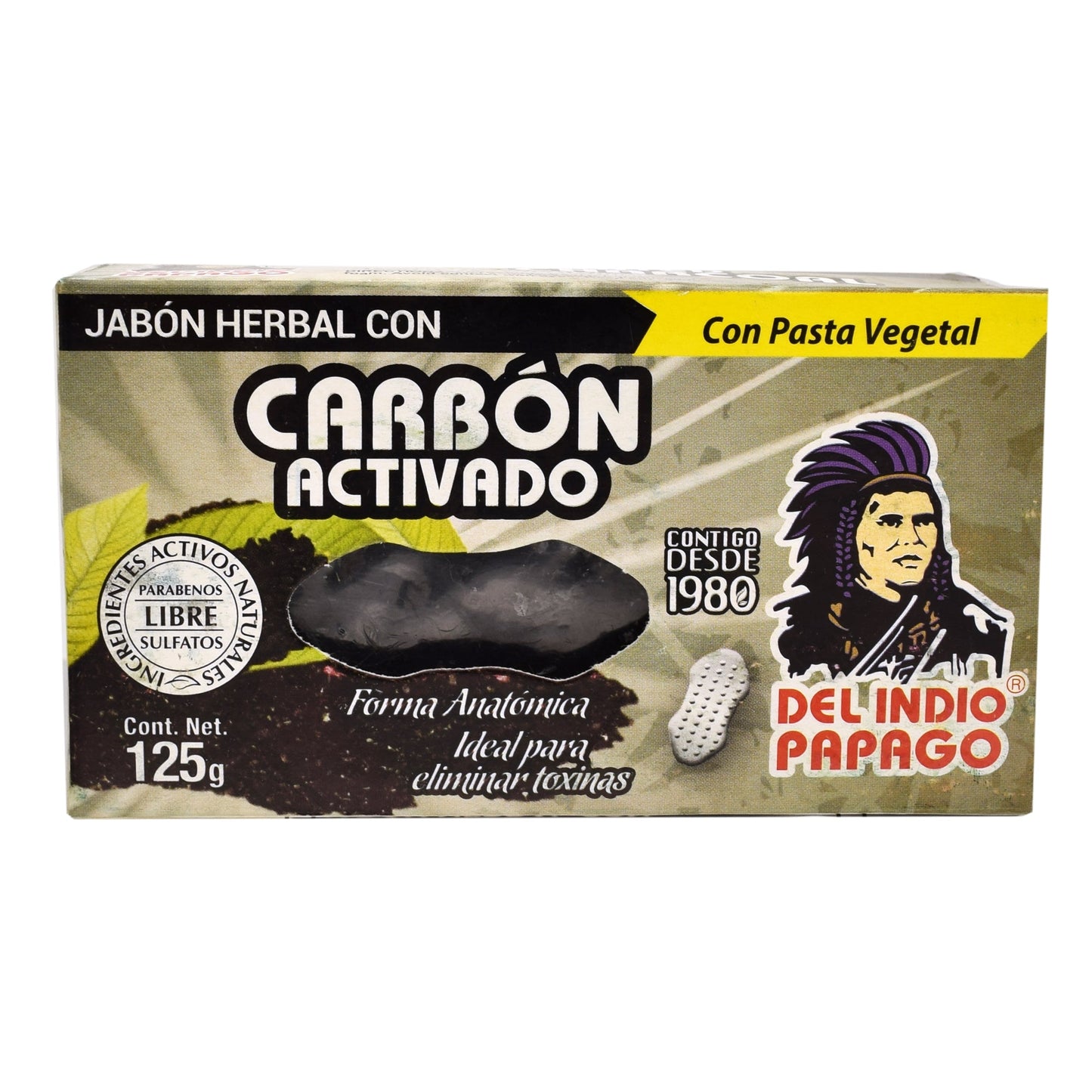 Jabon Neutro Con Carbon Activado 120 G (DEL INDIO PAPAGO)