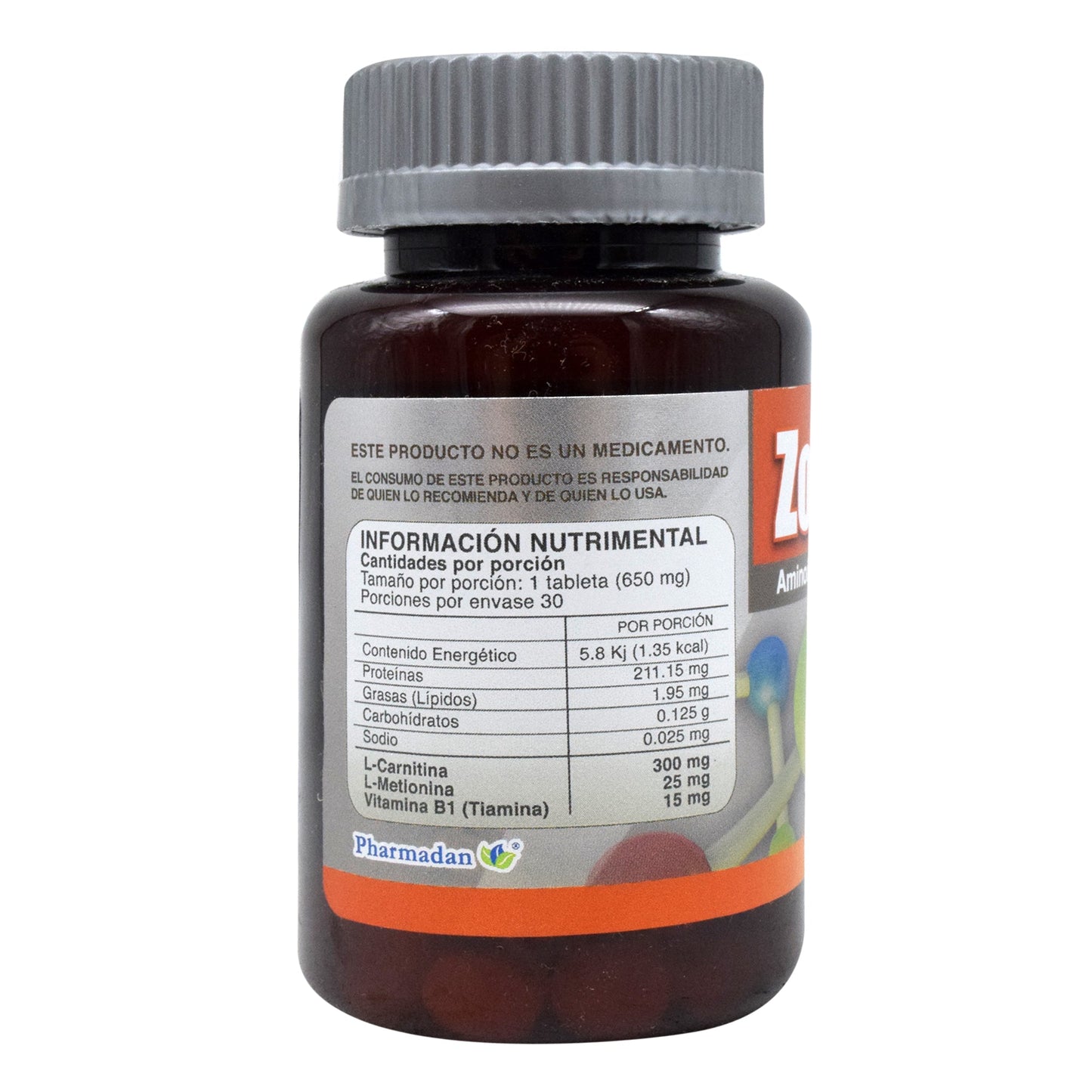 Zolidan Aminoacidos Y Vit B1 30 Tabletas (Pharmadan)