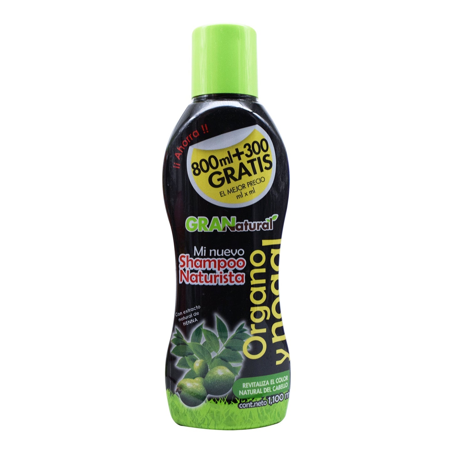 Shampoo Organo Nogal Y Henna 1100 Mililitros (GRANATURAL)