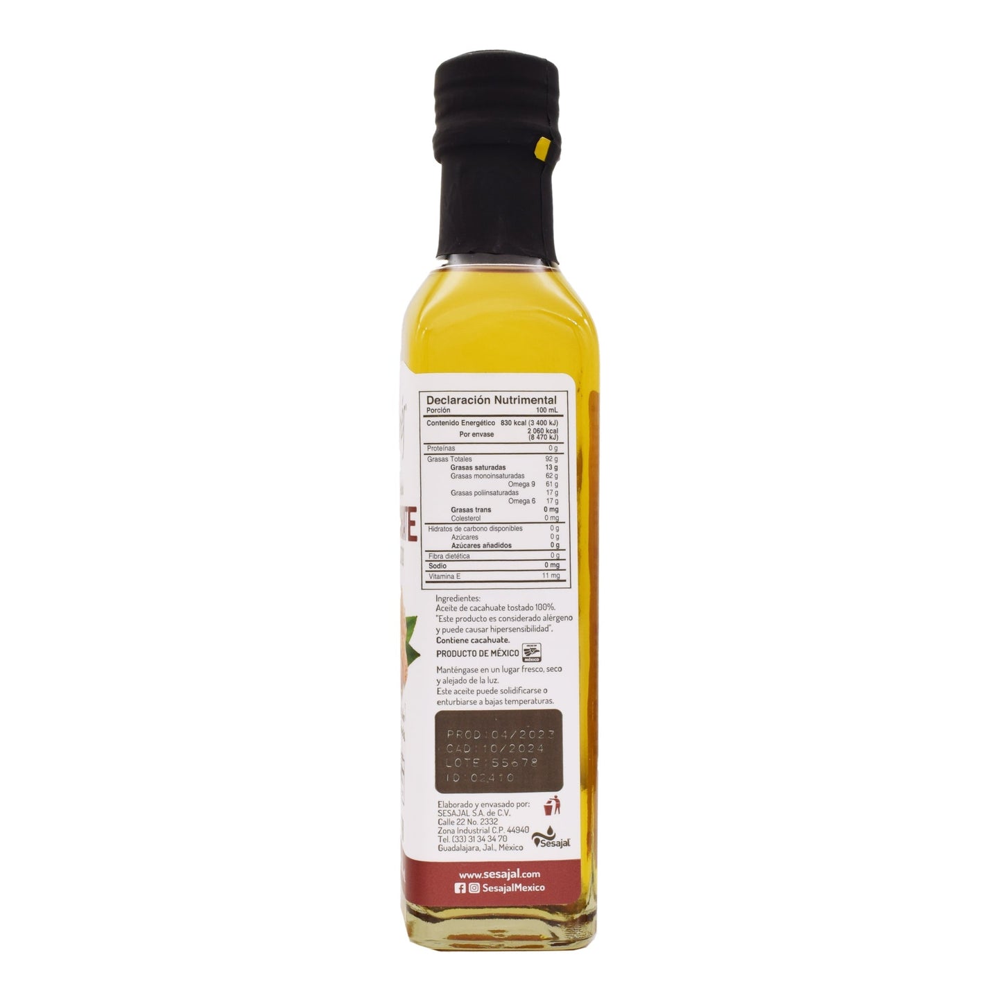 Aceite De Cacahuate 250 Mililitros (INES)