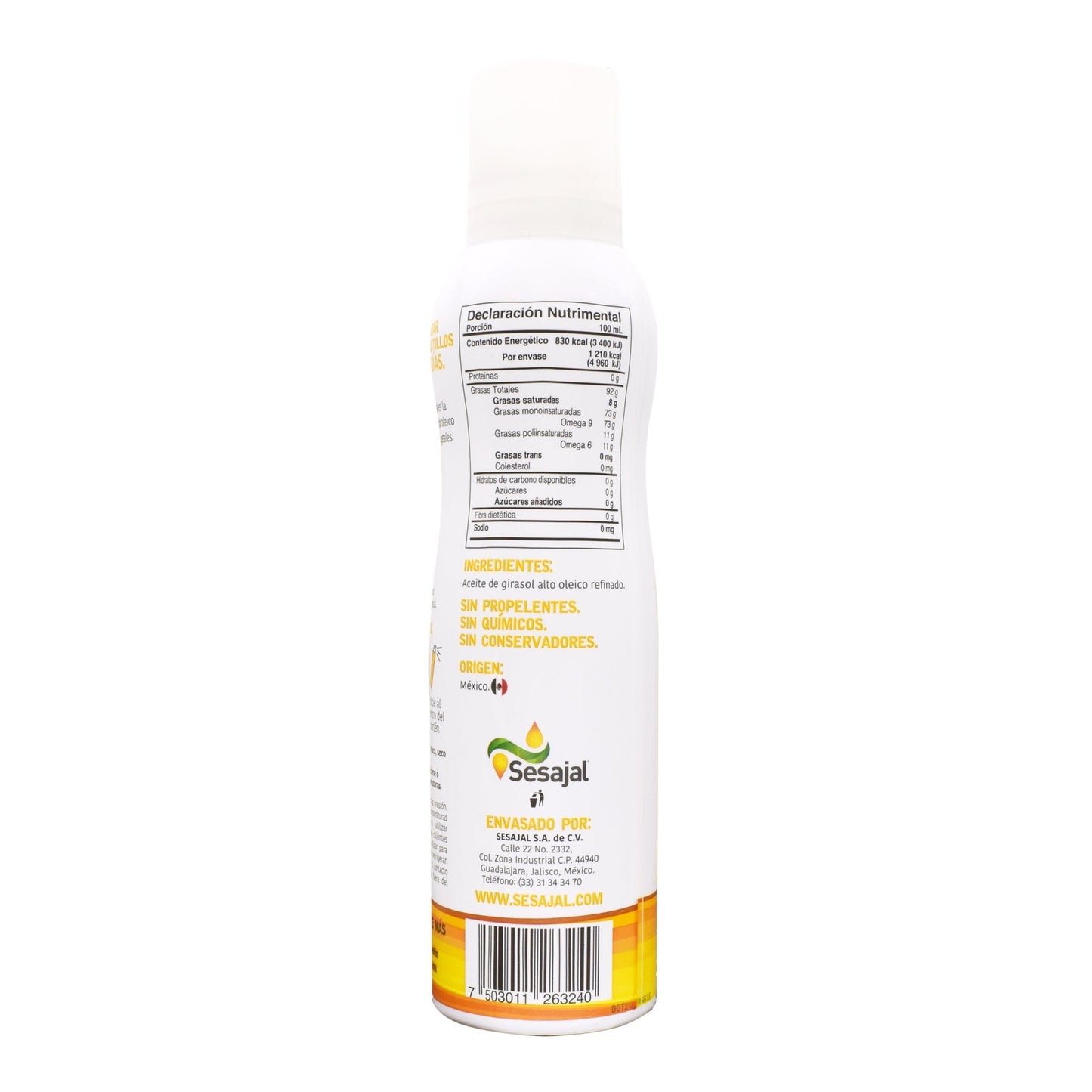 Aceite De Girasol Spray 134 G (BONOLIVE)