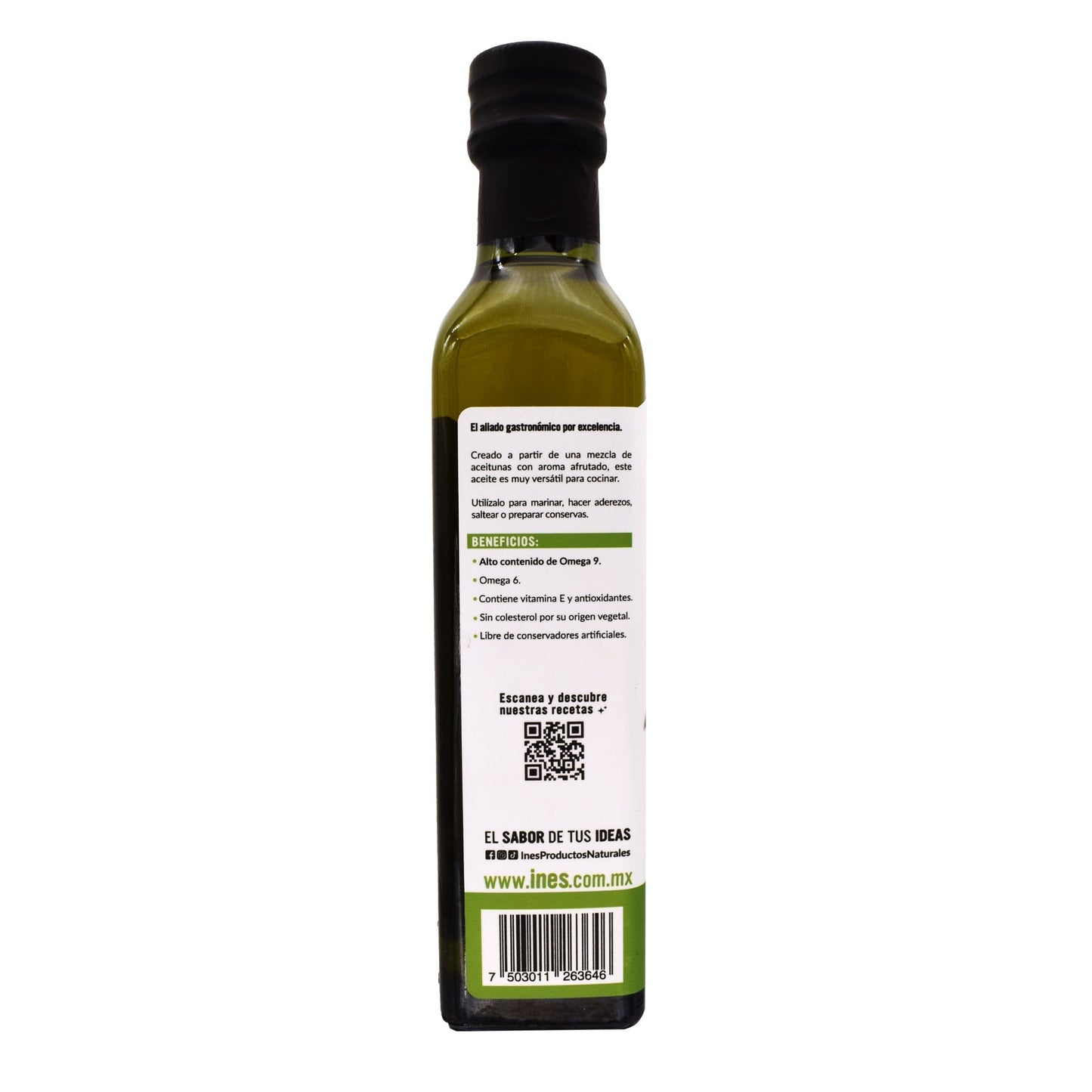 Aceite De Oliva Extra Virgen 250 Mililitros (INES)