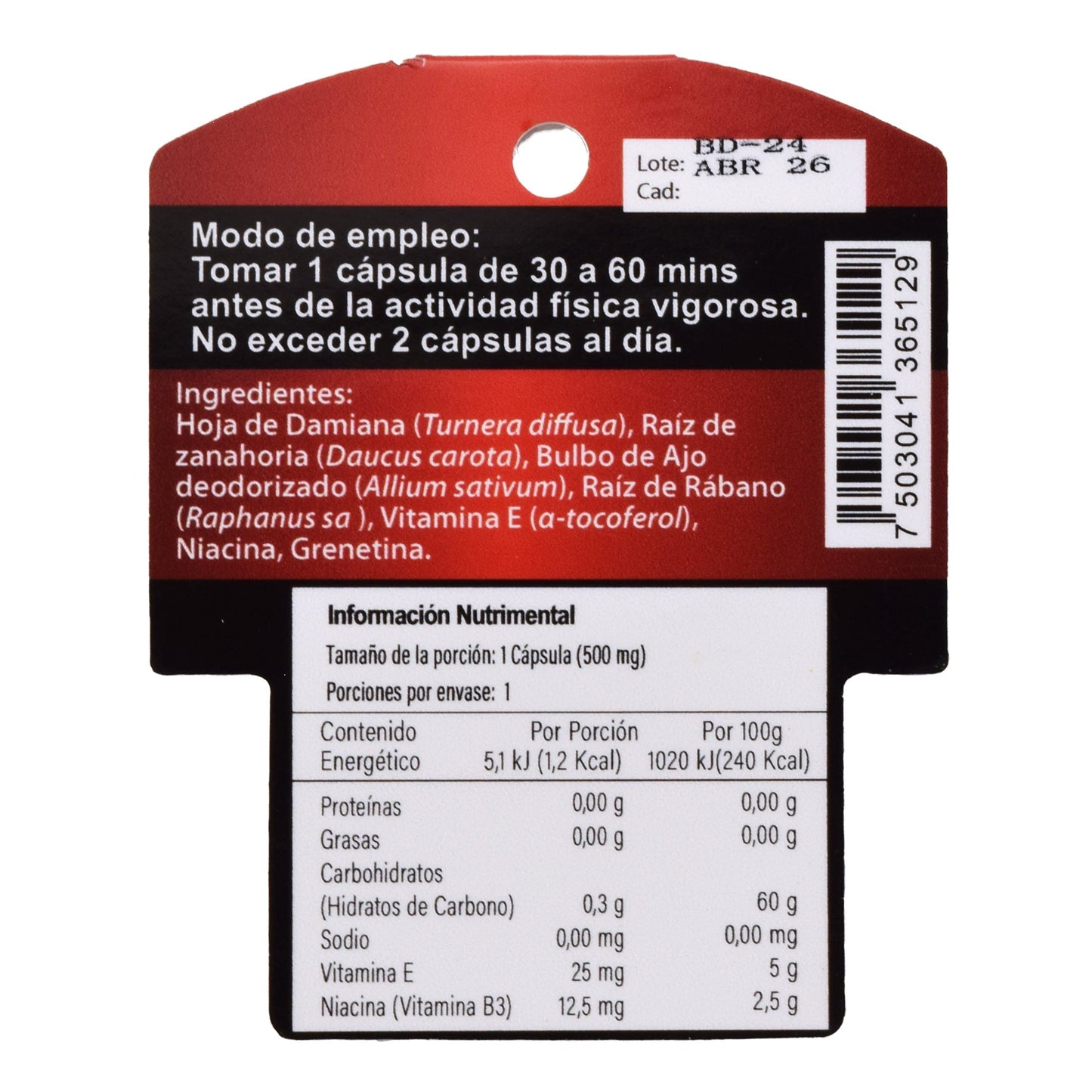 Testox Big 1 Cápsulas (BLINLAB)