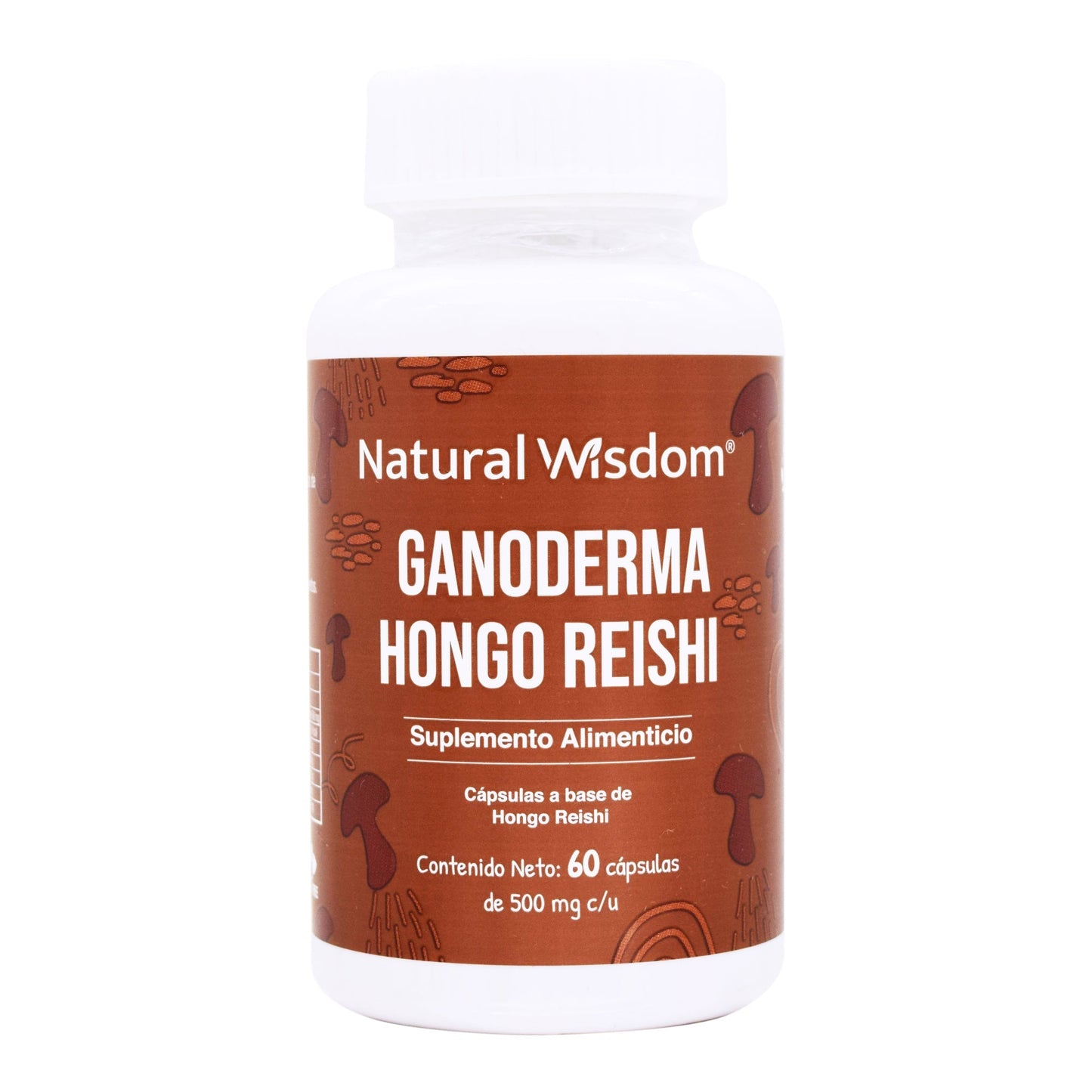 Ganoderma Hongo Reishi 60 Cápsulas (NATURAL WISDOM)