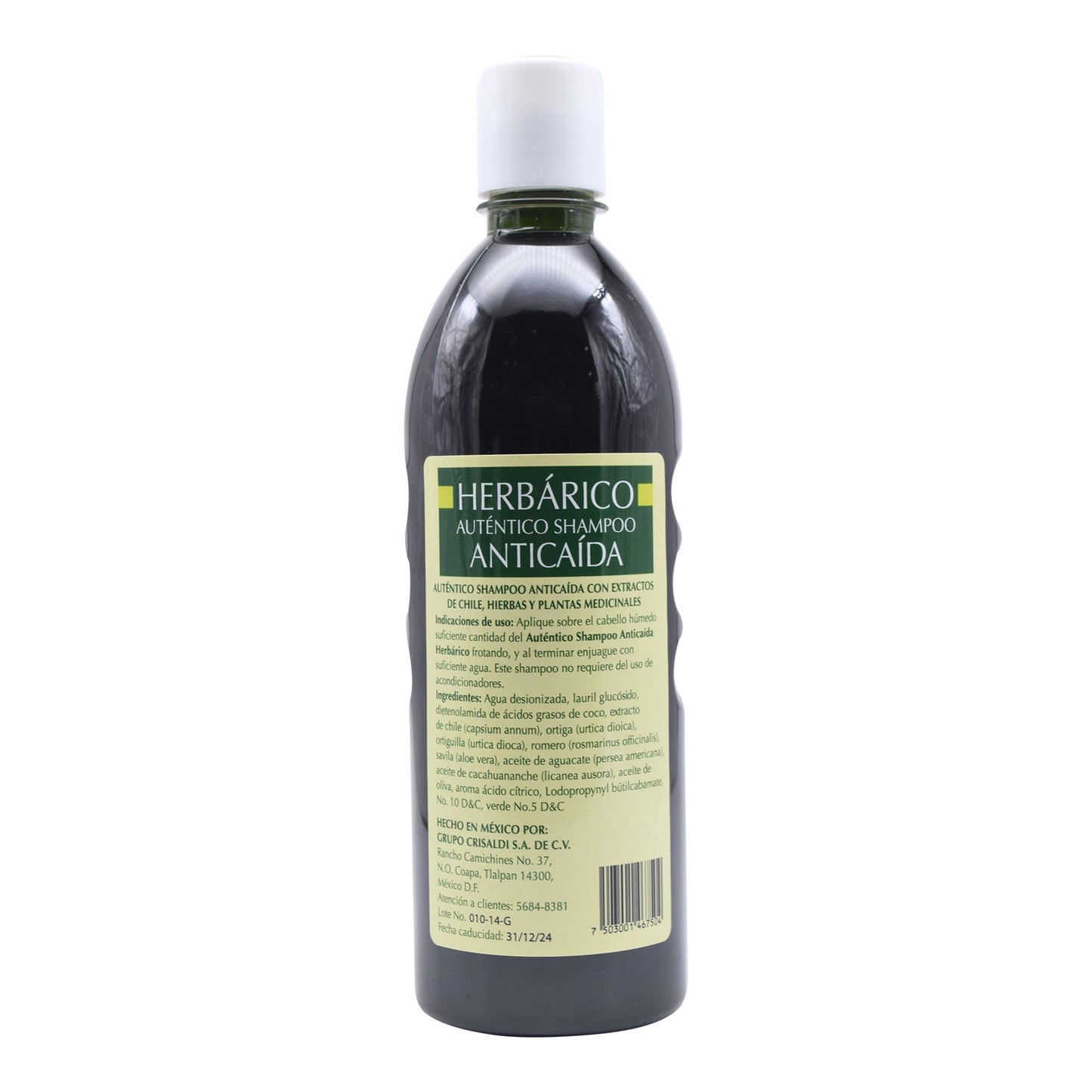 Shampoo Anticaida Herbarico 600 Mililitros (CRISALDI)