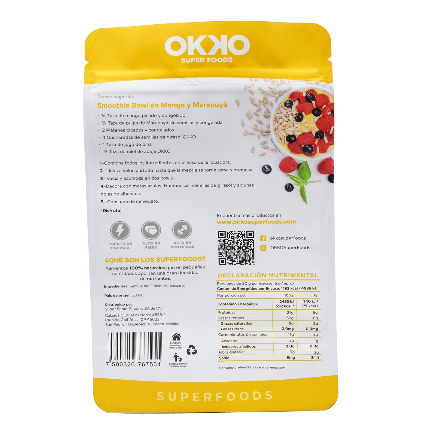 Semilla De Girasol Sin Cascara 200 G (OKKO)