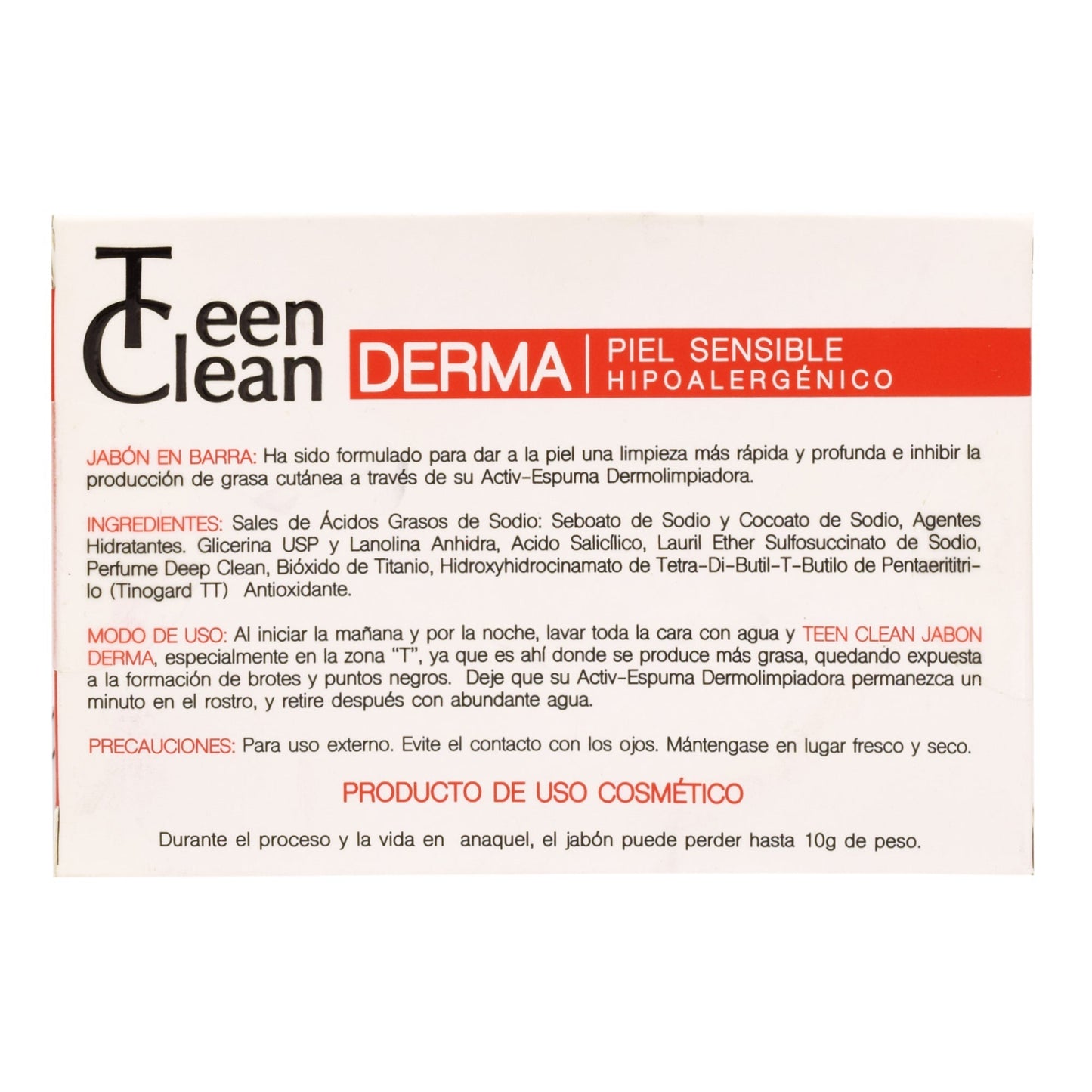 Jabon Derma 100 G (TEEN CLEAN)