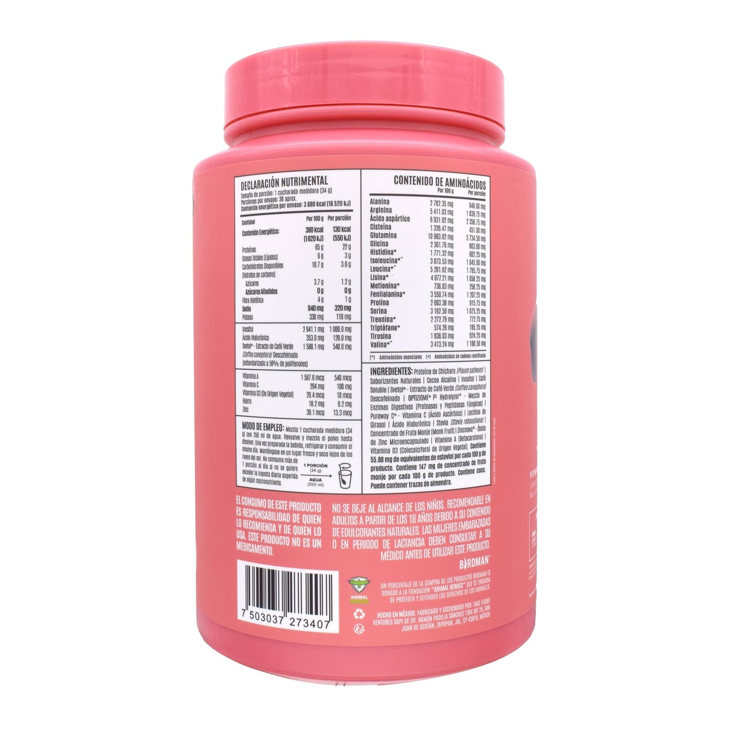 Proteina Vegetal Moka 1.02 Kg (BIRDMAN)