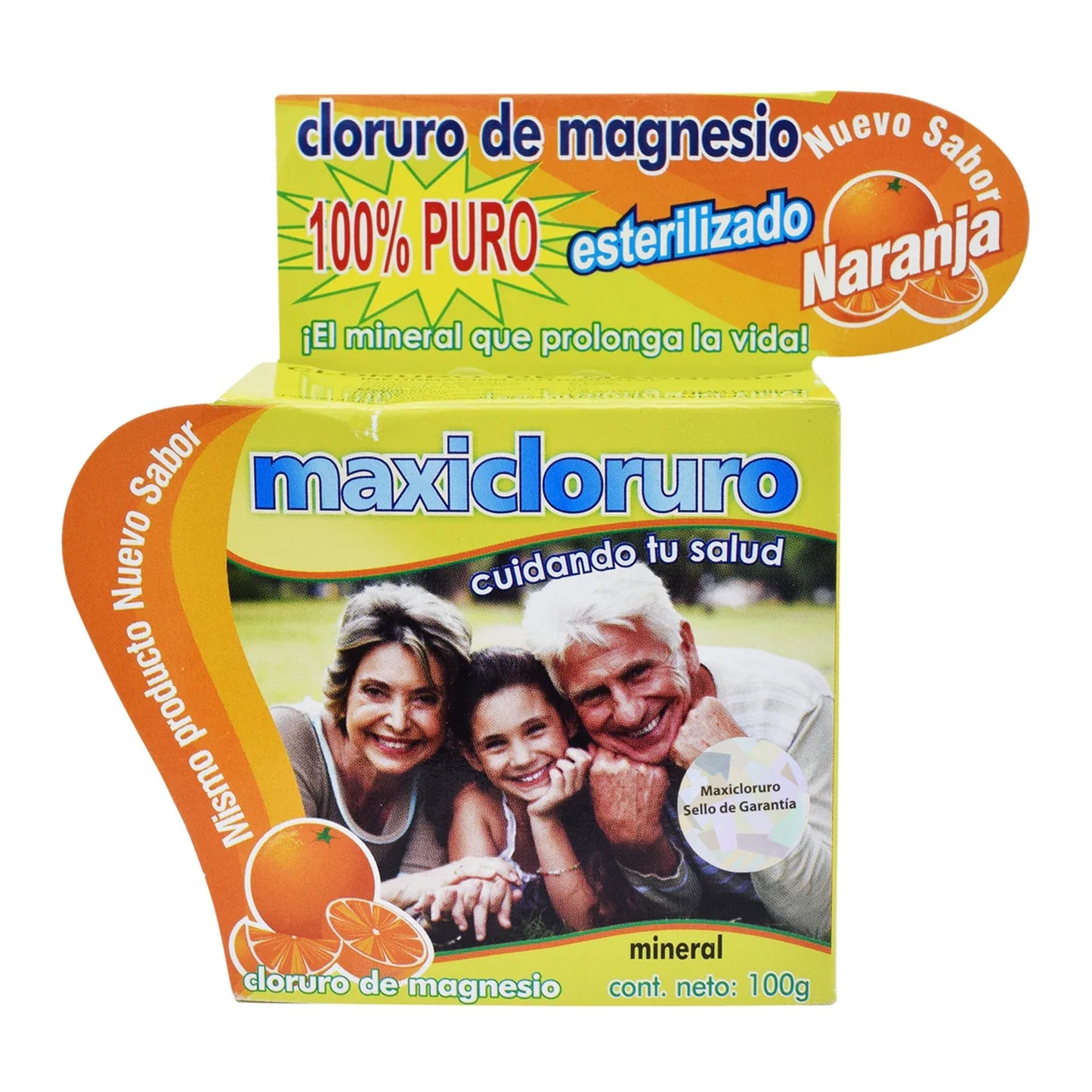 Cloruro De Magnesio Sabor Naranja 100 G (MAXICLORURO)