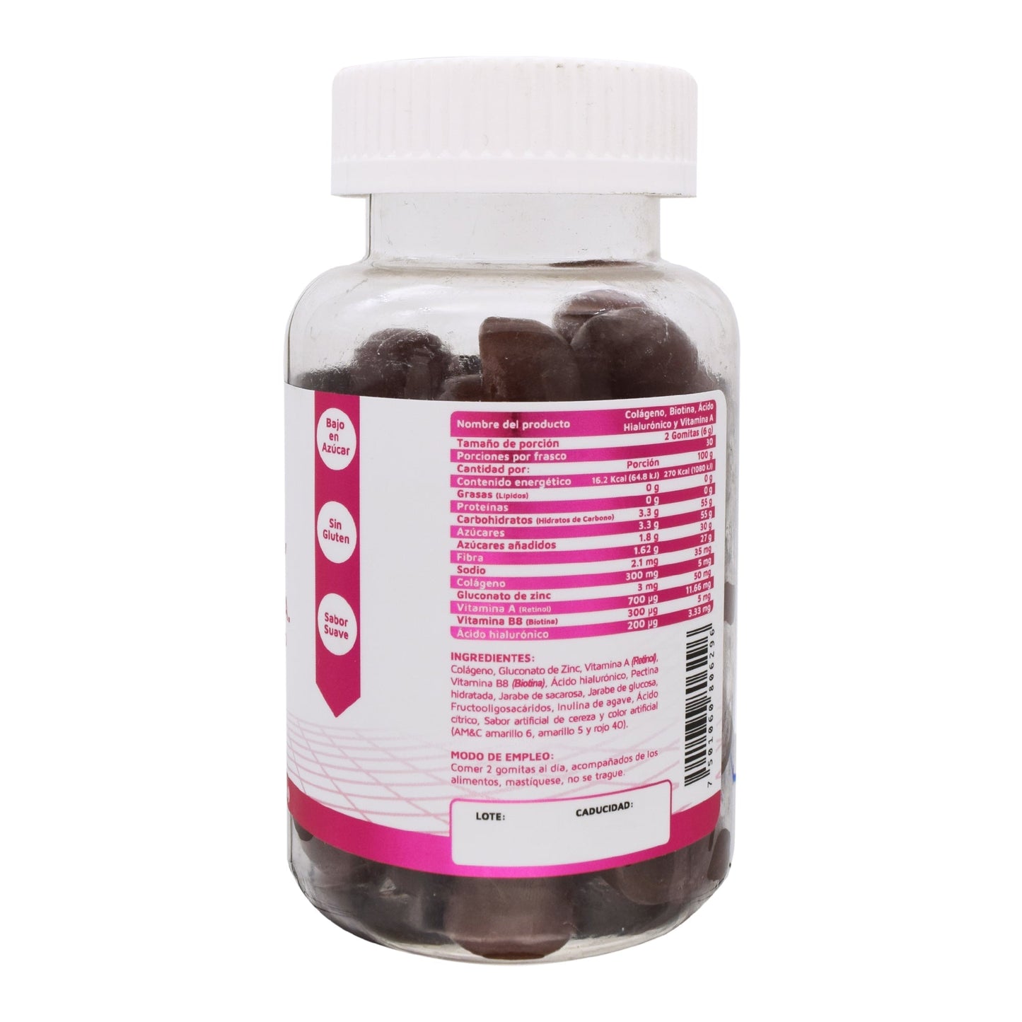 Gomitas Colageno Biotina Acido Hialuronico 60 Gomitas (VIDANAT/VITAMINAS)