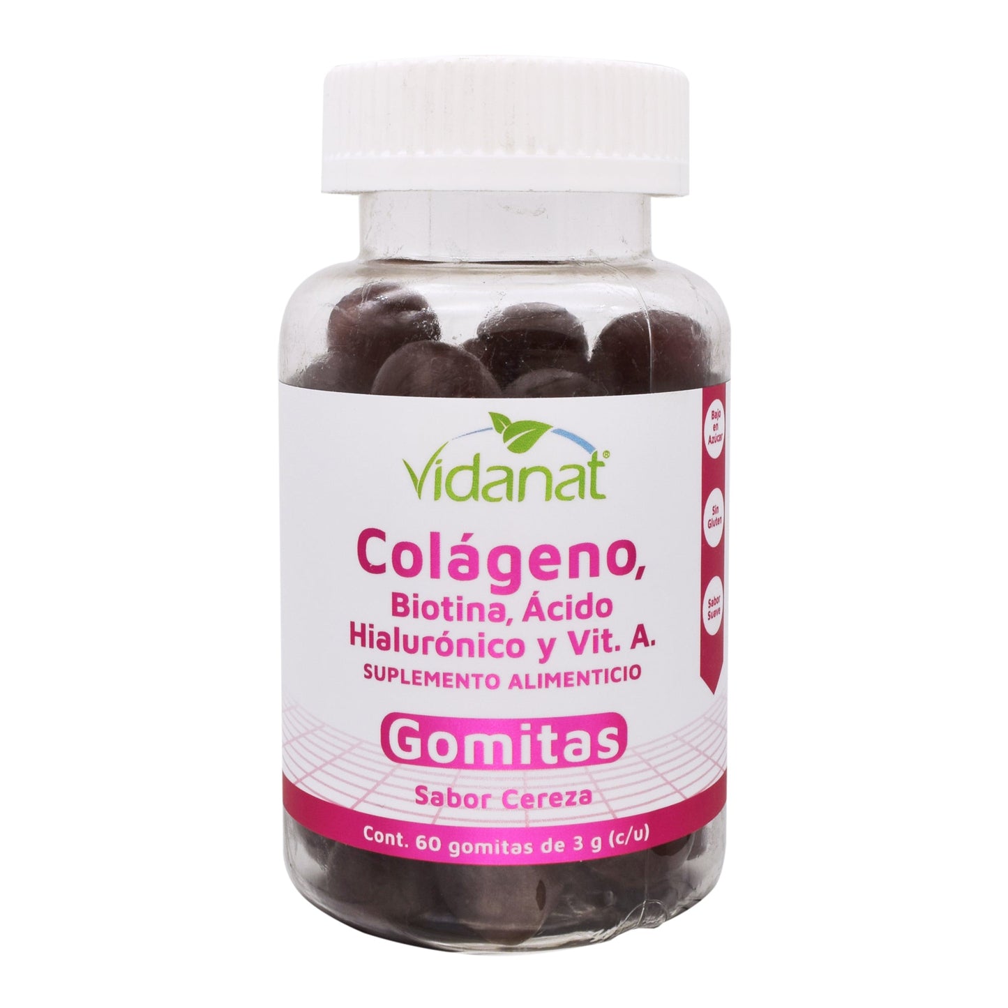 Gomitas Colageno Biotina Acido Hialuronico 60 Gomitas (VIDANAT/VITAMINAS)