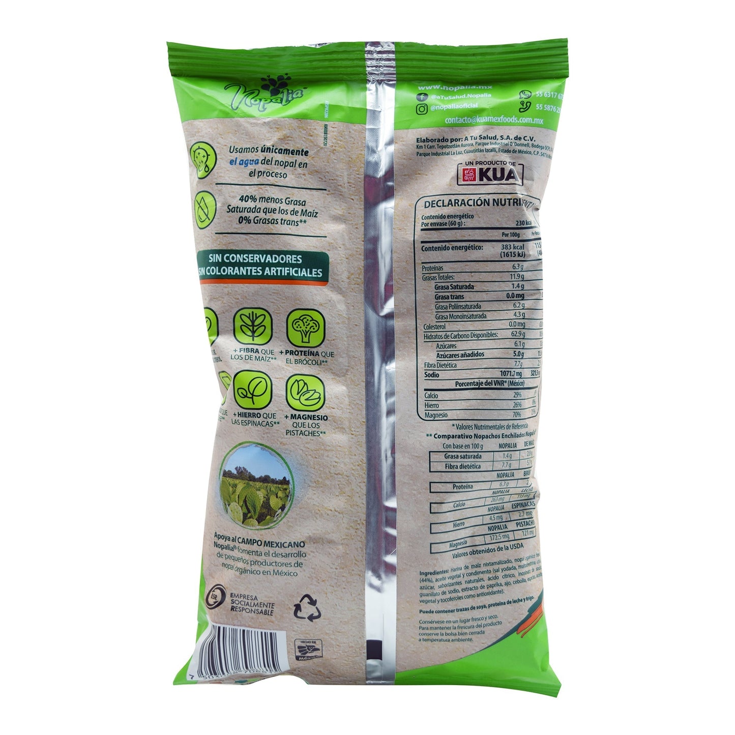 Nachos De Nopal Enchilado 60 G (NOPALIA)