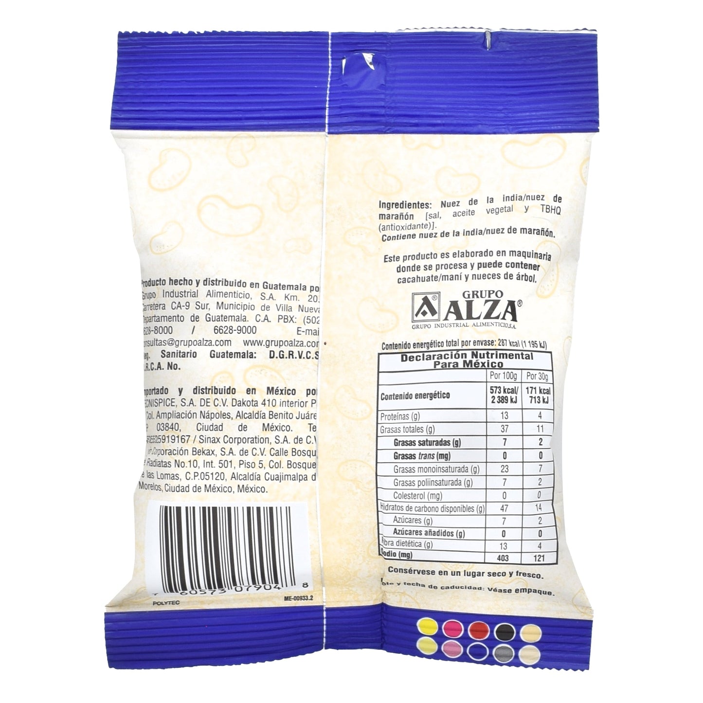 Nuez De La India Con Sal 50 G (CASHITAS)