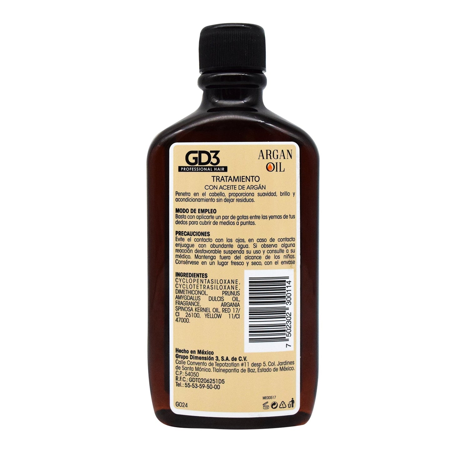 Aceite De Argan 240 Mililitros (GD3)