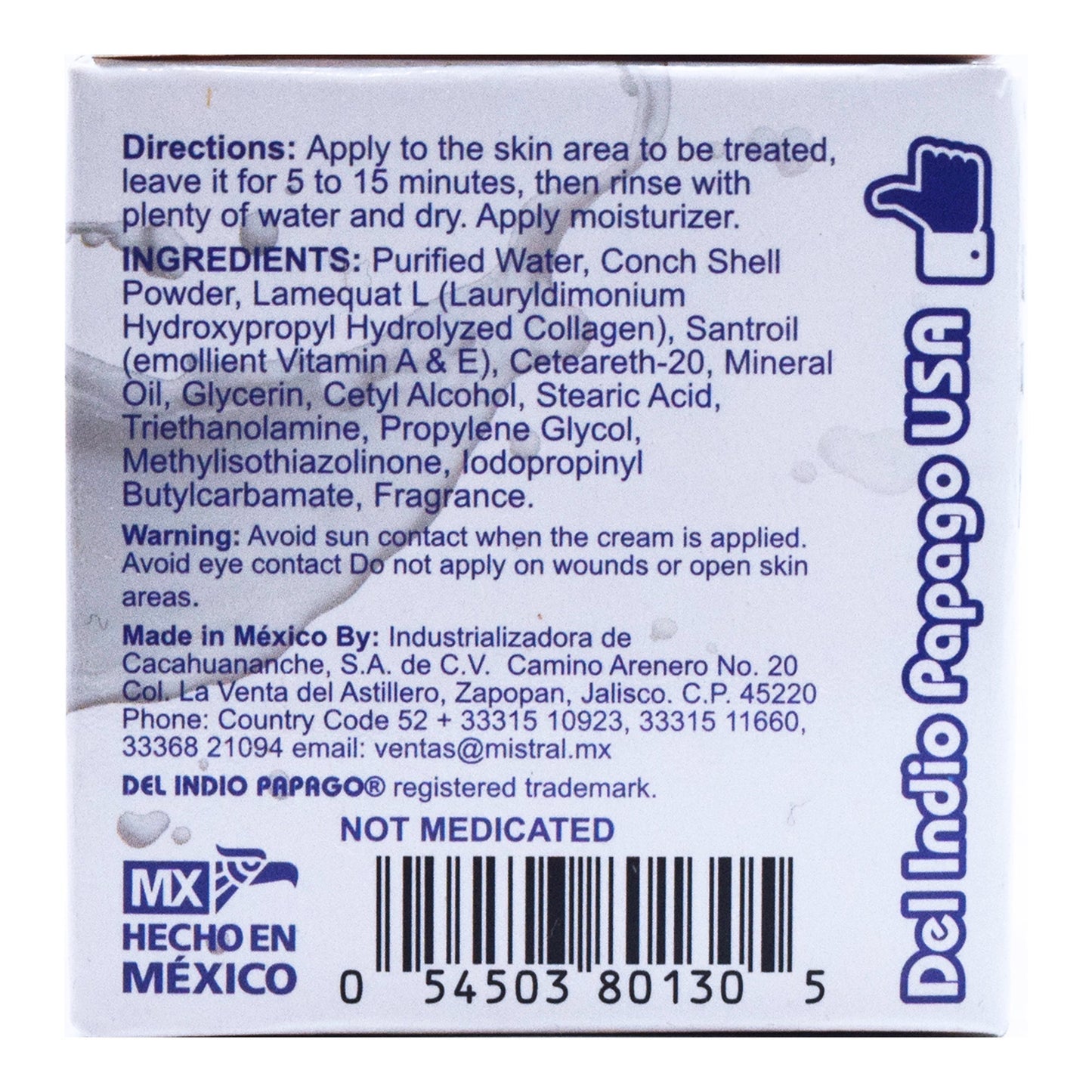 Crema De Concha Nacar 60 G (DEL INDIO PAPAGO)