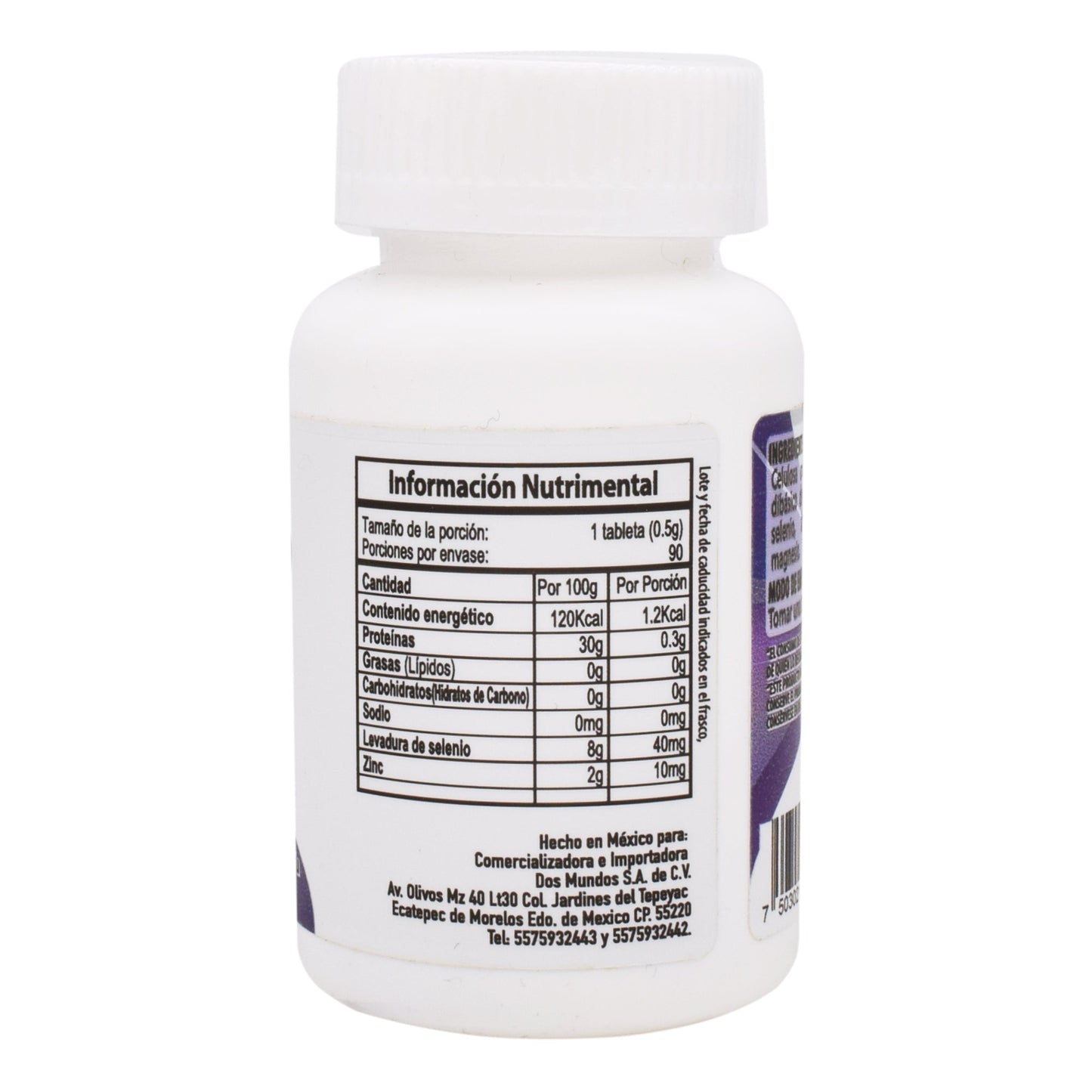 Selenio Zinc 90 Tabletas (DOS MUNDOS)