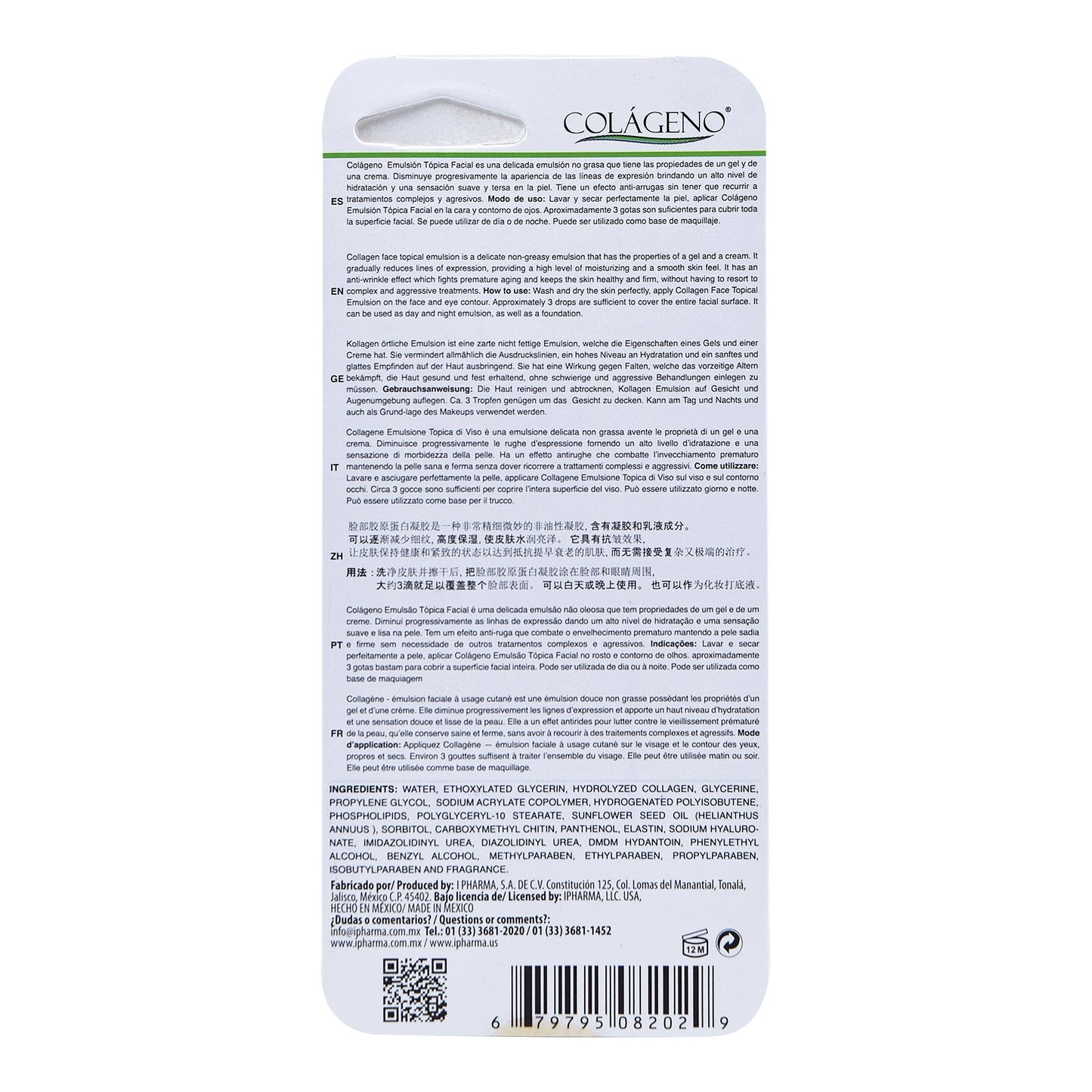 Colageno Facial Manzana Verde 7 Mililitros (I PHARMA)