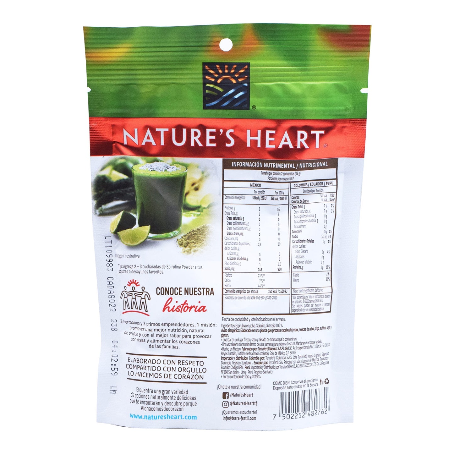 Espirulina En Polvo 100 G (NATURES HEART)