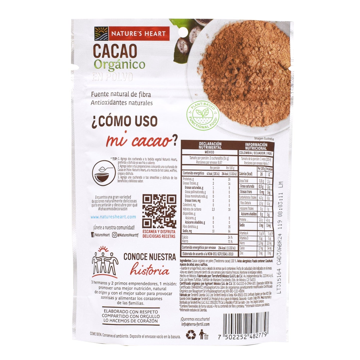 Cacao 100 G (NATURES HEART)