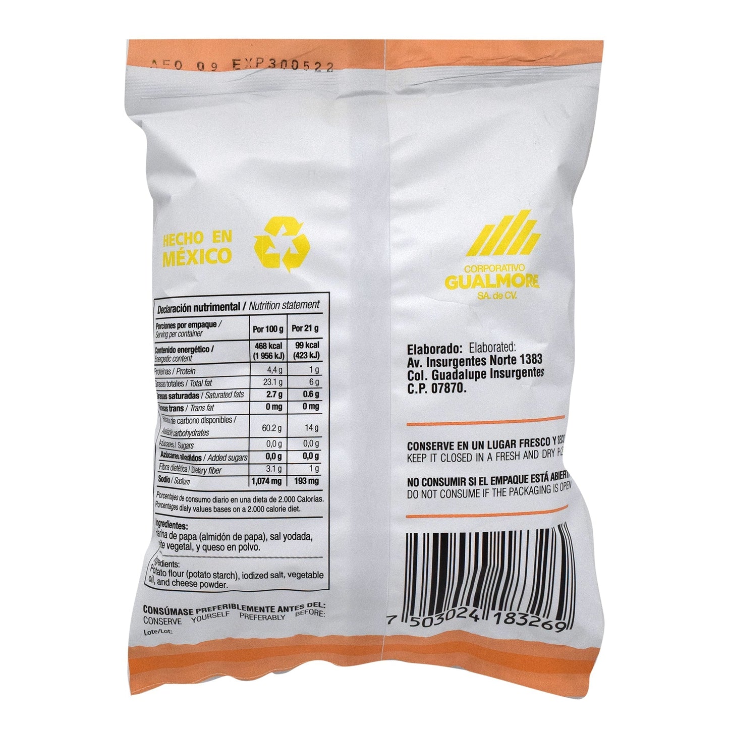 Papa Deshidratada Sab Queso 21 G (HEALTHY LIFE)