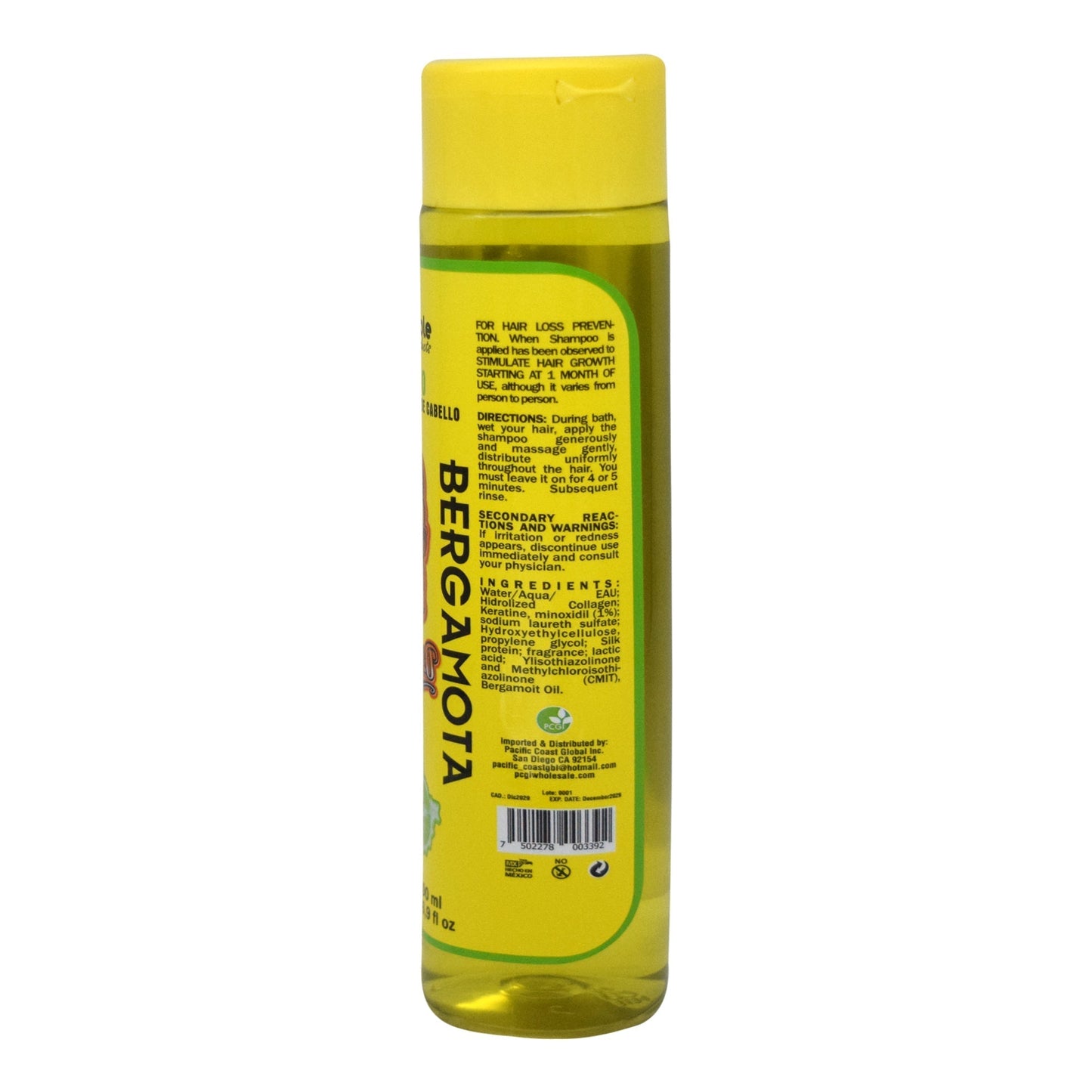 Shampoo Minoxidil Y Bergamota 500 Mililitros (INCREDIBLE PRODUCTS)